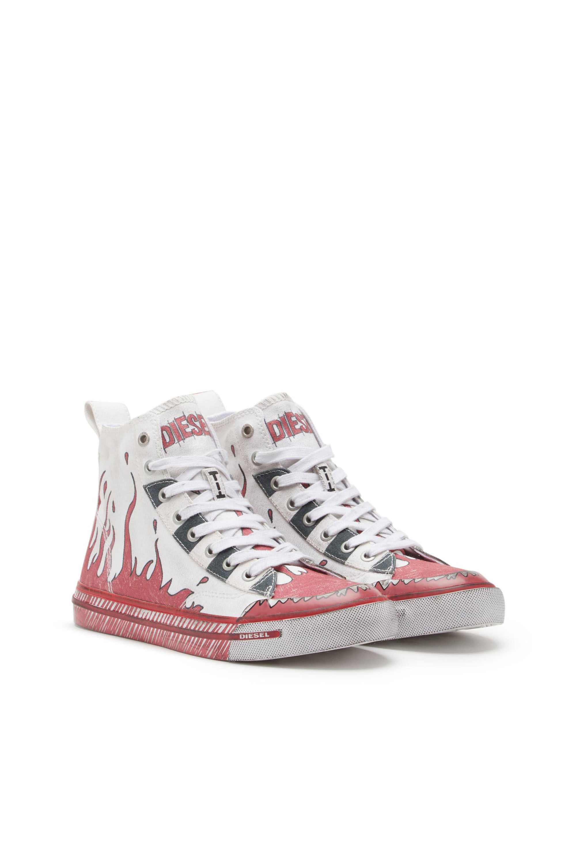 S-ATHOS MID W Woman: High-top sneakers with flame print | Diesel