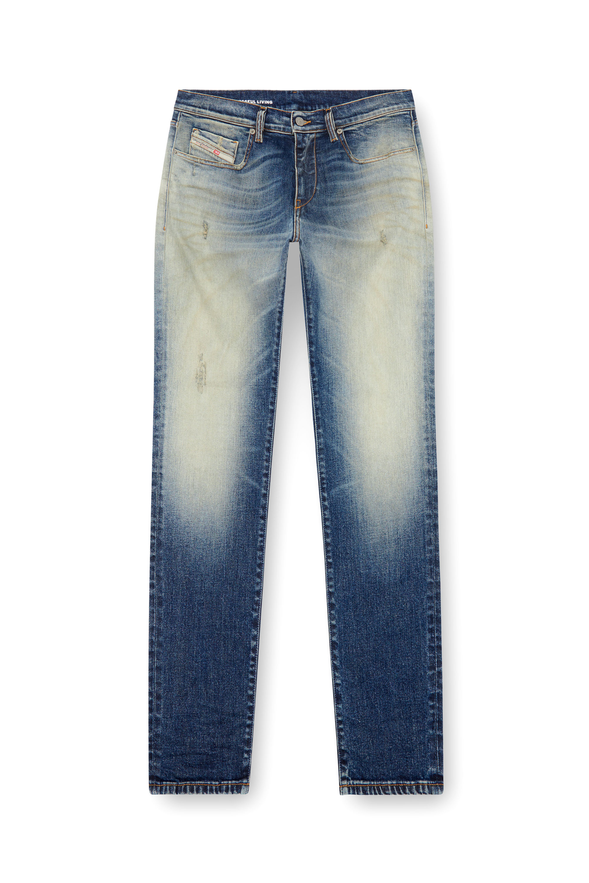 Diesel - Slim Jeans 2019 D-Strukt 09J64, Hombre Slim Jeans - 2019 D-Strukt in Azul marino - Image 3