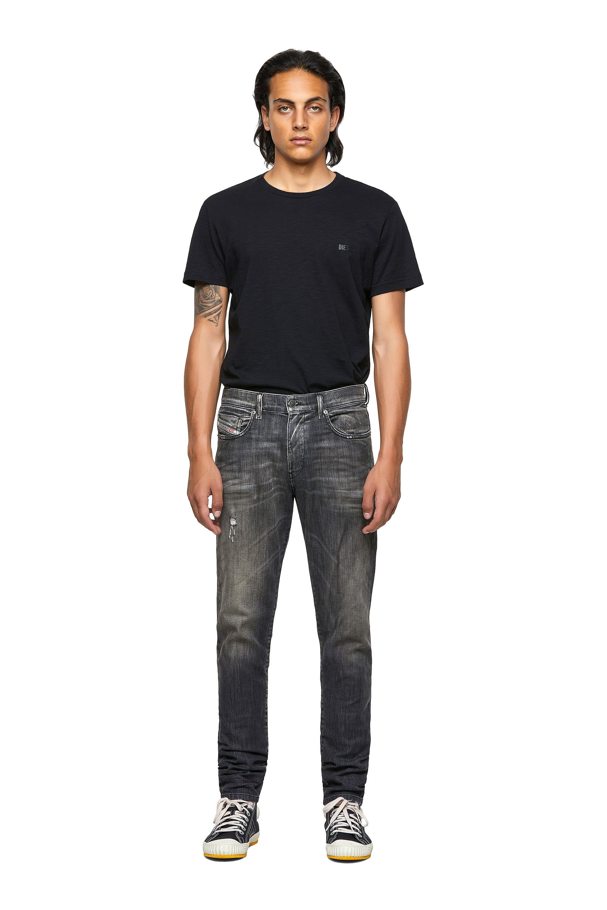 Diesel - D-Strukt Slim JoggJeans® 09B54, Black/Dark Grey - Image 5