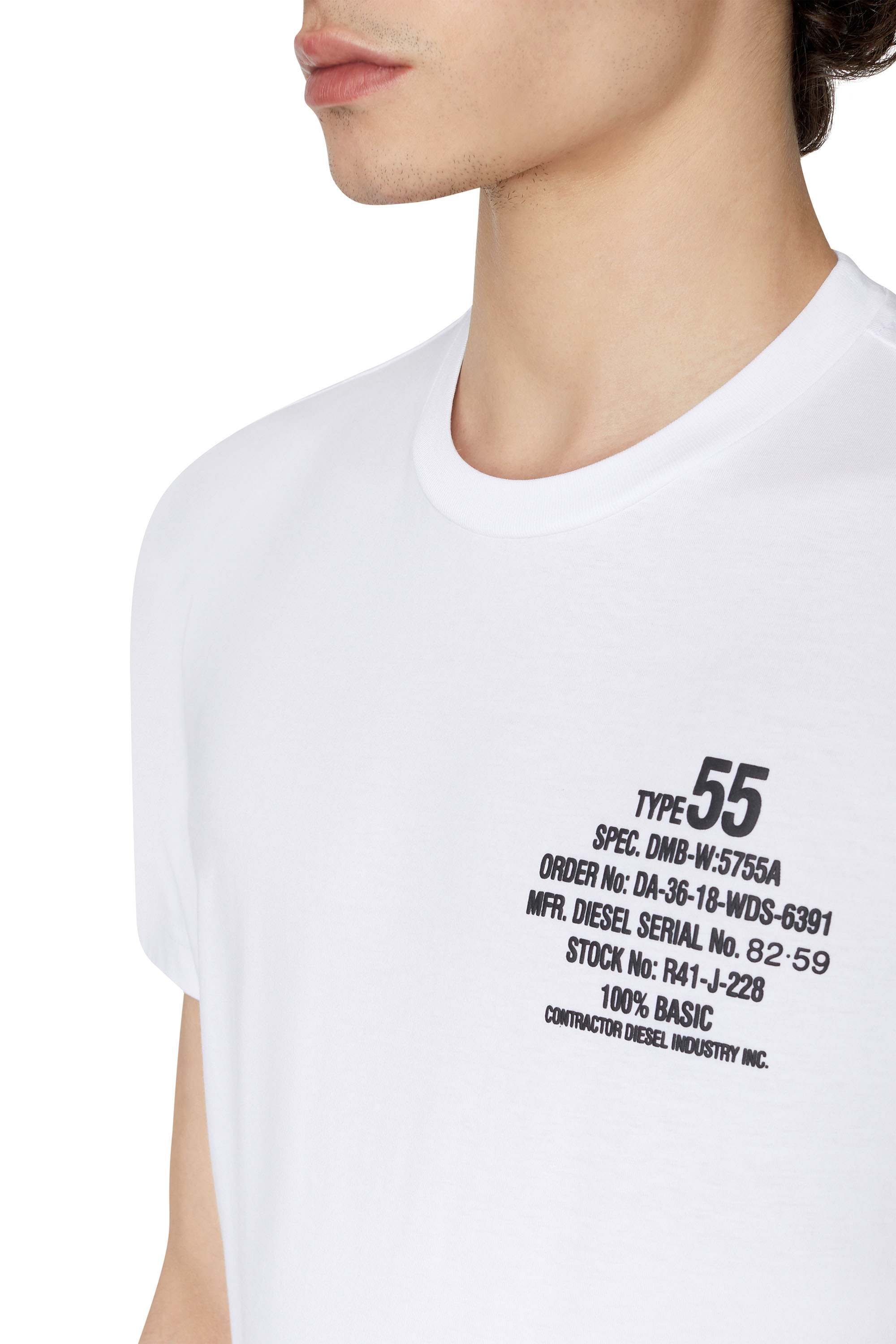 vertaler Speels Van storm T-DIEGOR-K51 Man: T-shirt with Serial Number logo print | Diesel