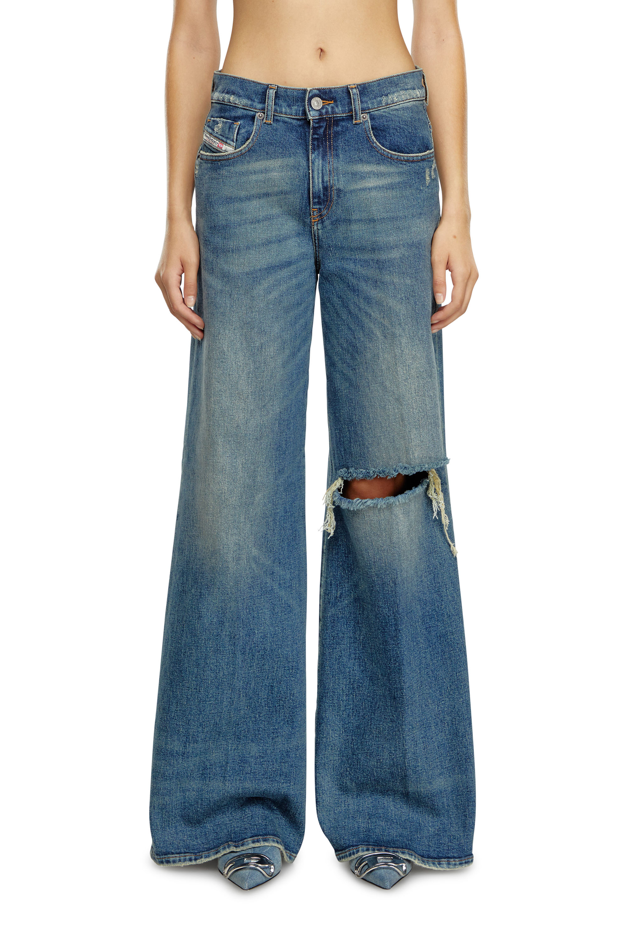 Diesel - Woman's Bootcut and Flare Jeans 1978 D-Akemi 007M5, Medium blue - 2