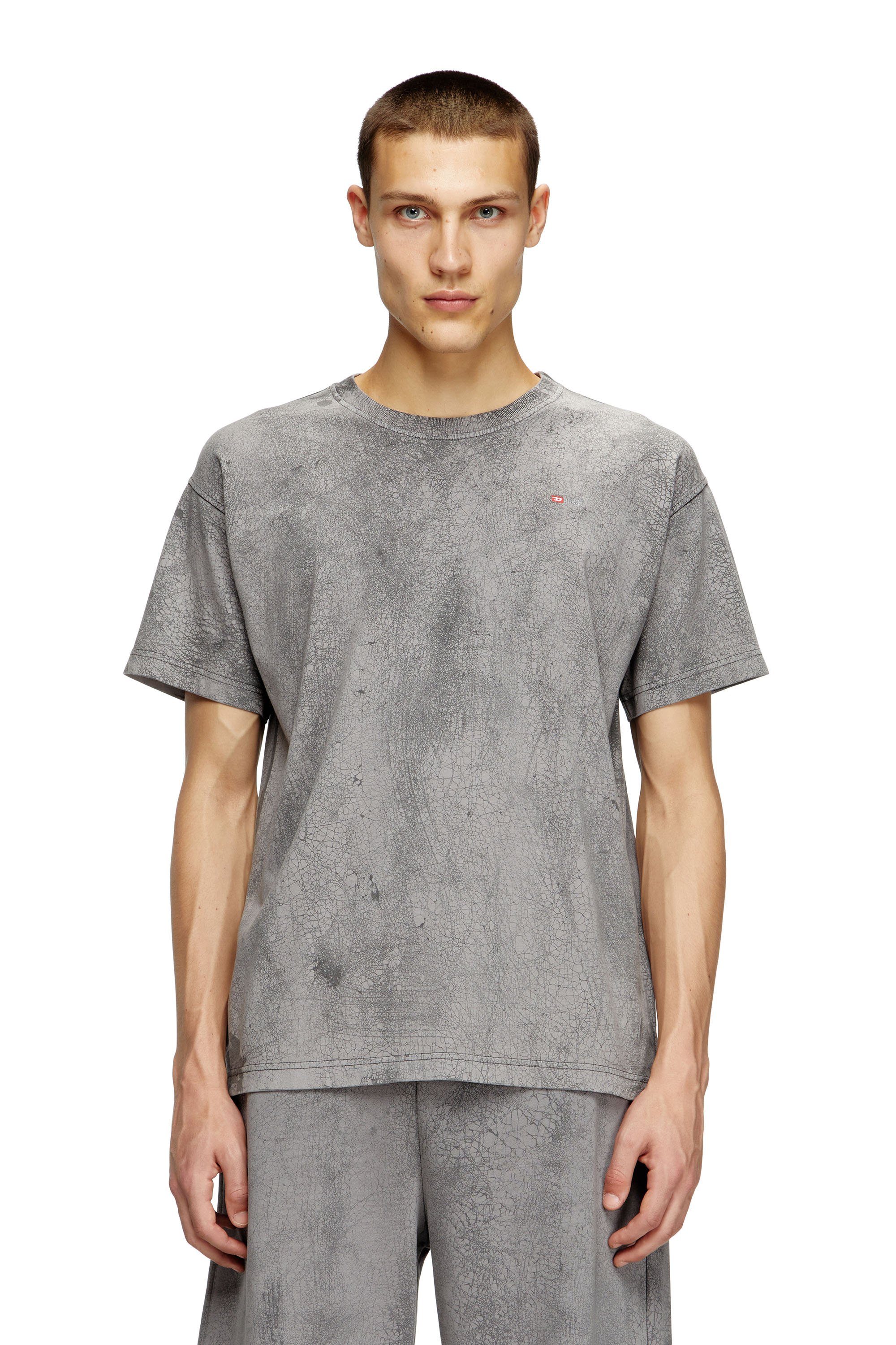 Diesel - T-NORM-T8, Camiseta de punto encerado Hombre in Gris - 1
