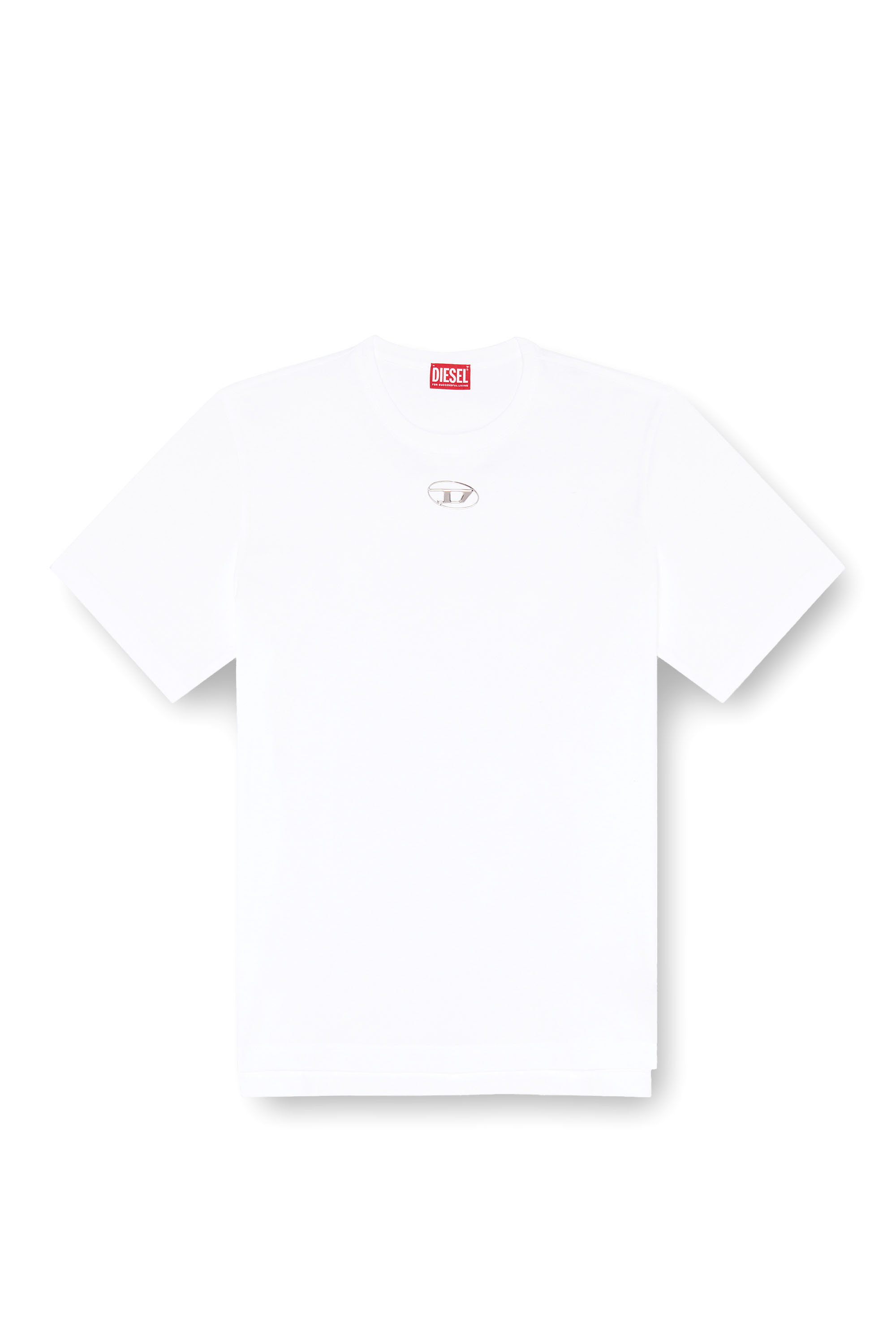 Diesel - T-JUST-OD, Camiseta con logotipo moldeado por inyección Hombre in Blanco - 3