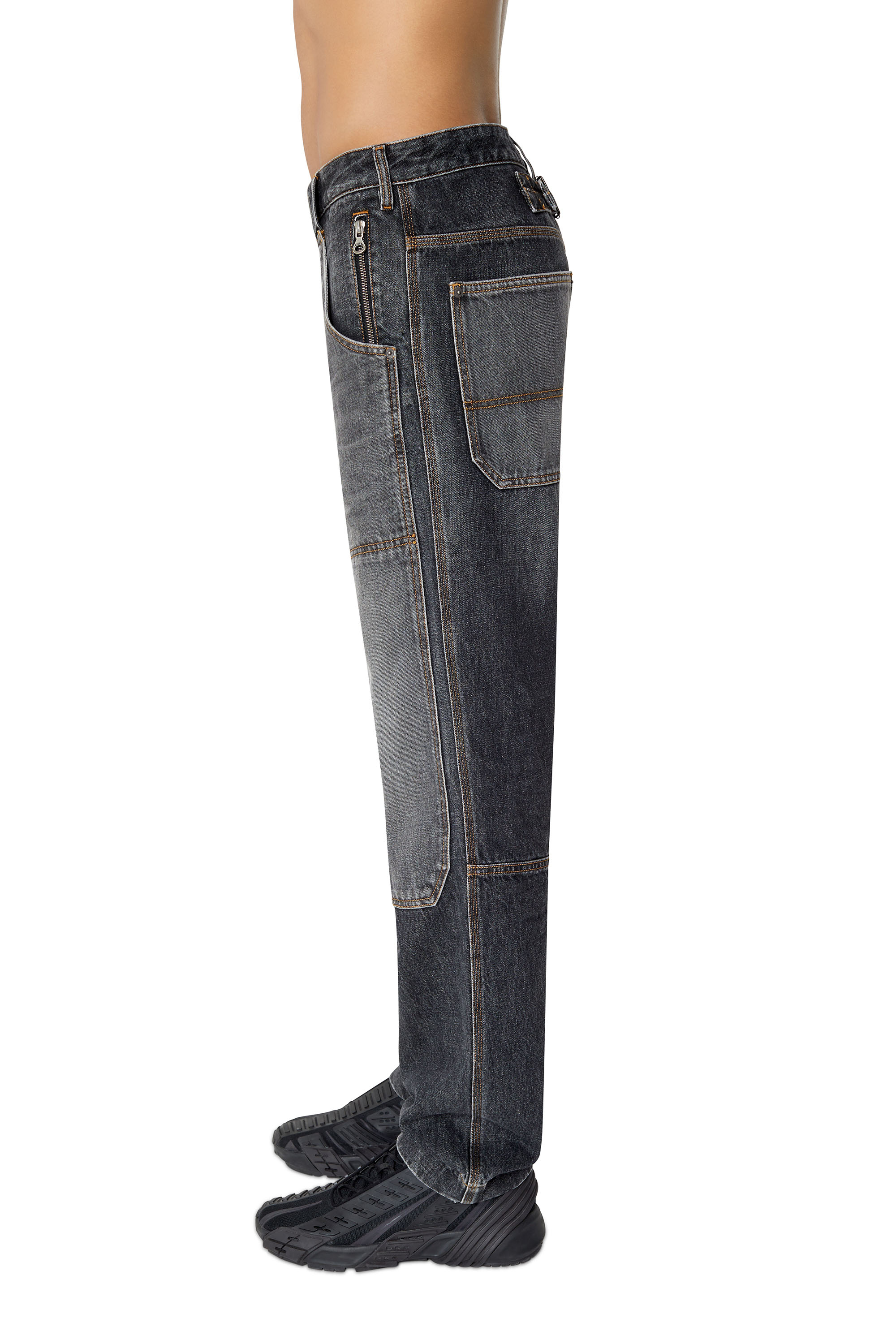 Diesel - P-5-D 007G4 Straight, Negro/Gris oscuro - Image 4