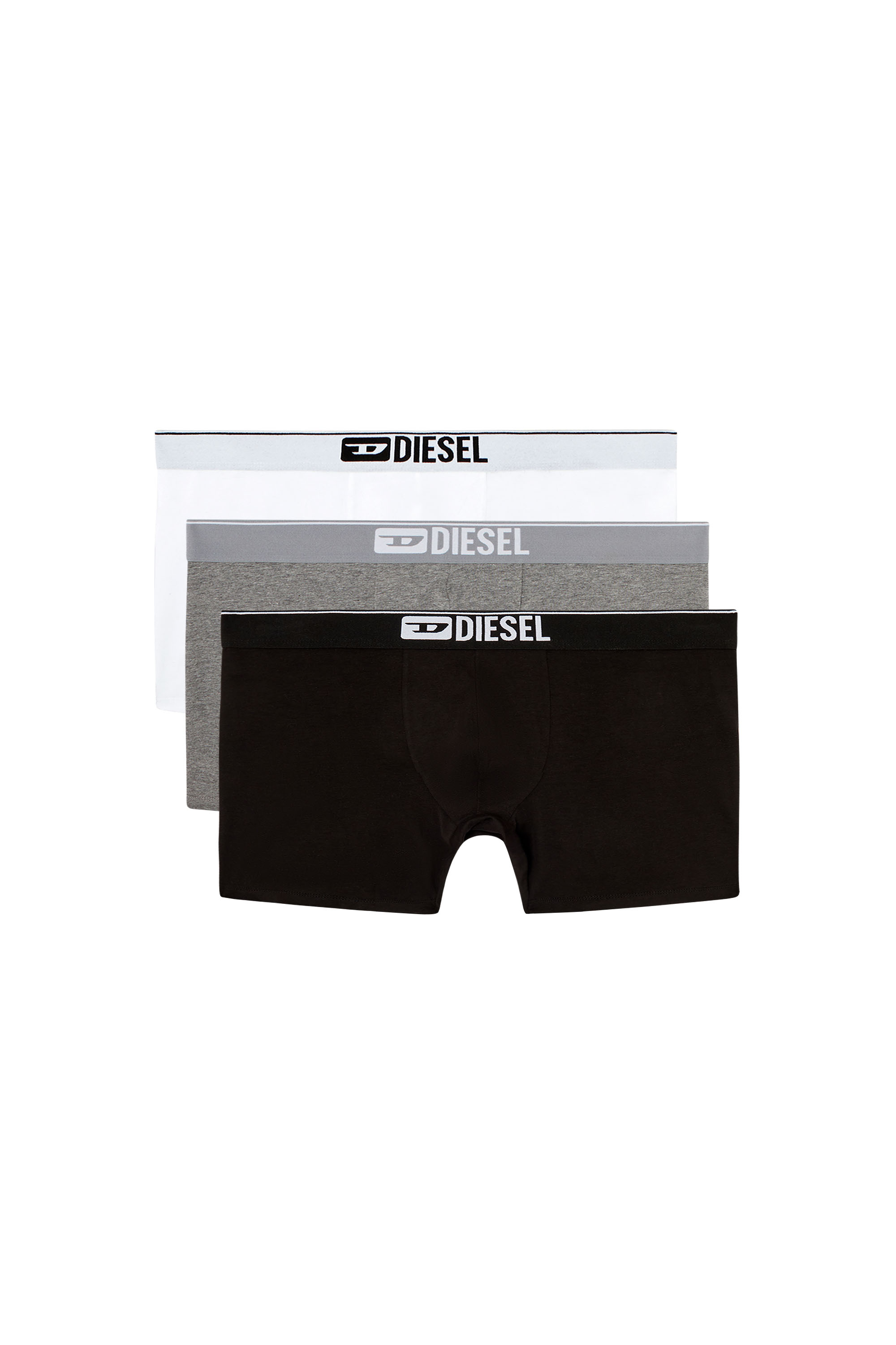 Diesel - MAX-3PACK, Man's Stretch cotton boxer briefs in Black/White - 1