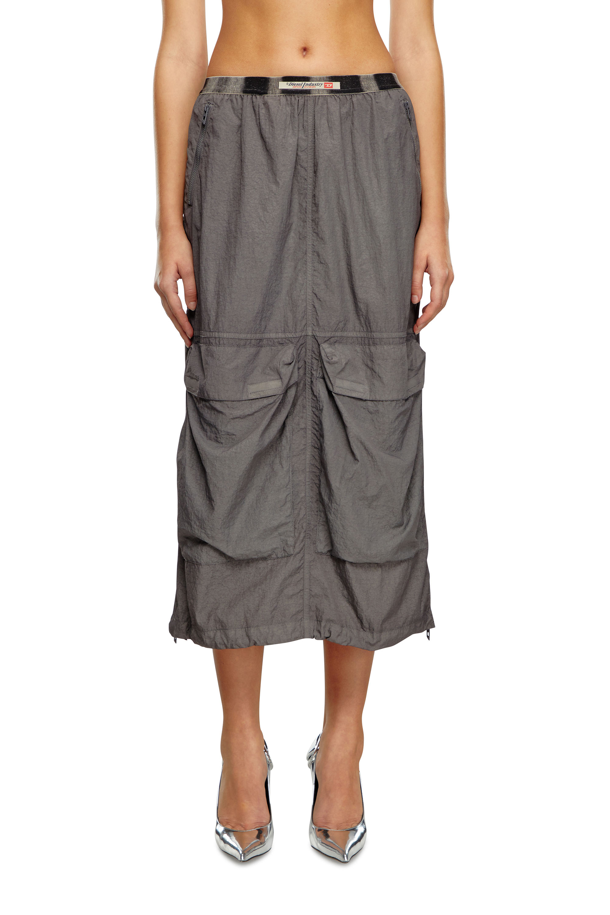 【INCHANT ME】Port nylon banding skirt Diufon 3/4 Length Pants Skirt for Women Solid Color Pants