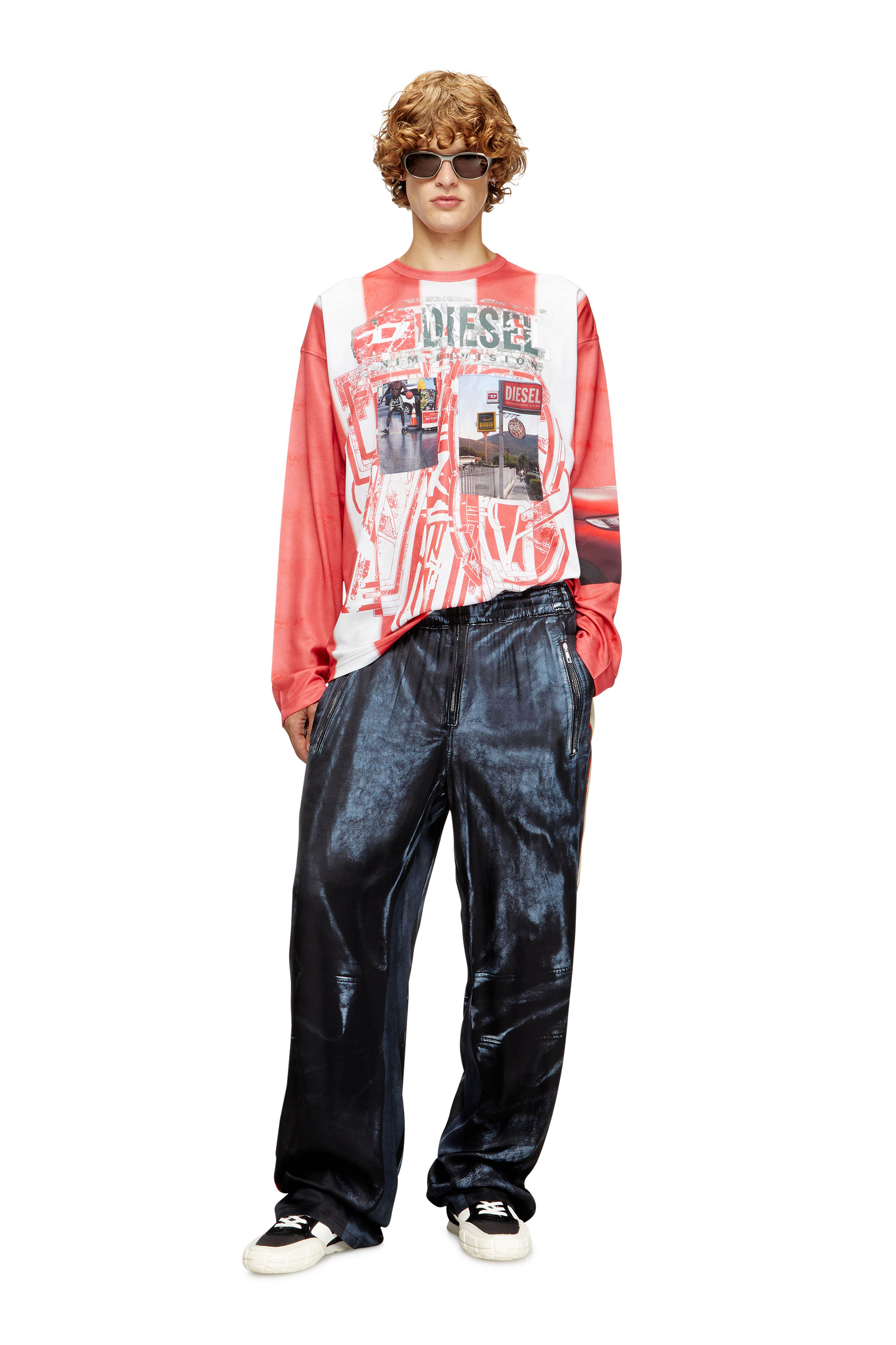 Diesel - P-THECKS-NMAN, Pantalones de viscosa con estampado biker Hombre in ToBeDefined - 2