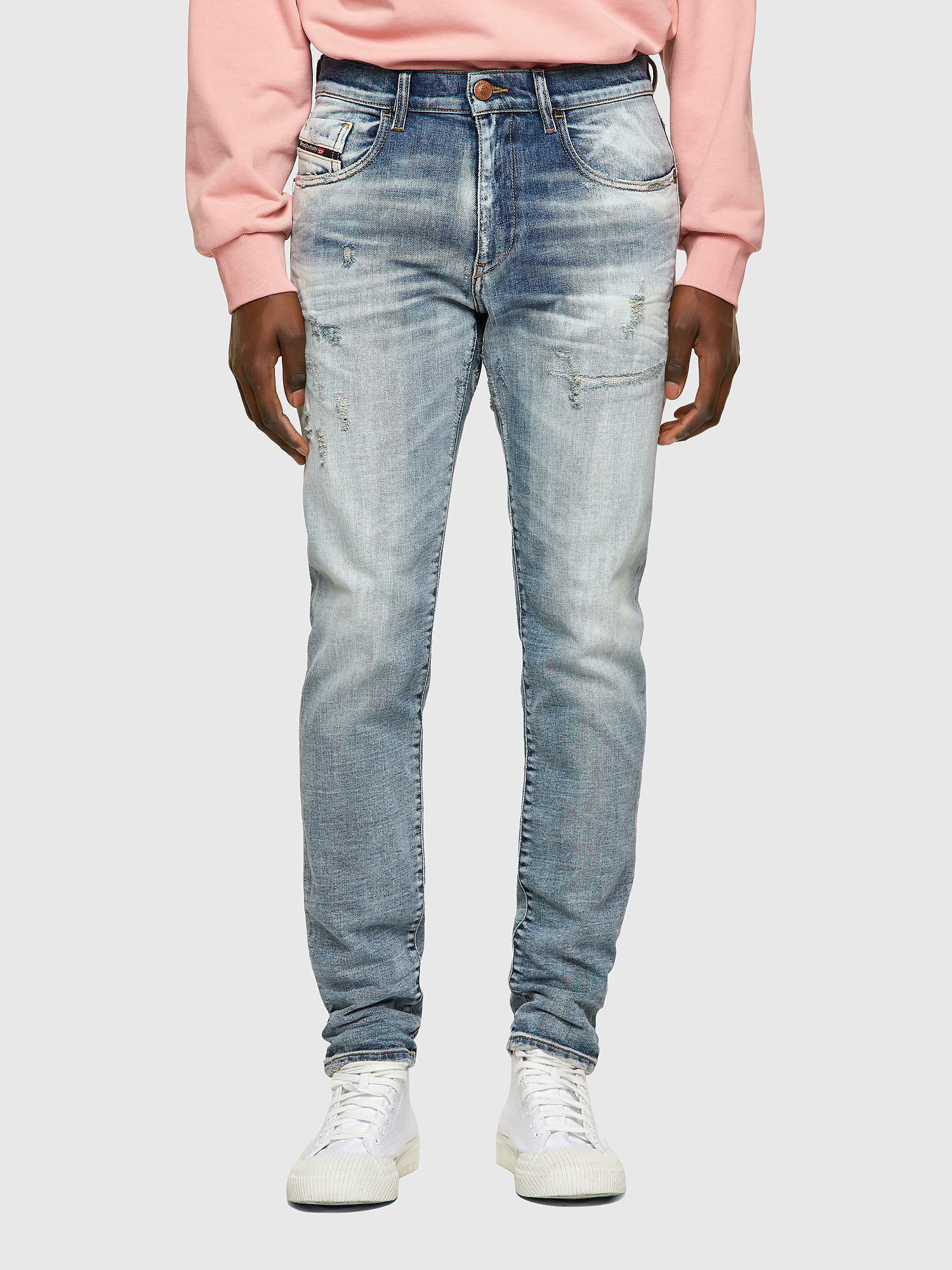 D Strukt Slim Jeans 009ui Light Blue Wash Treated