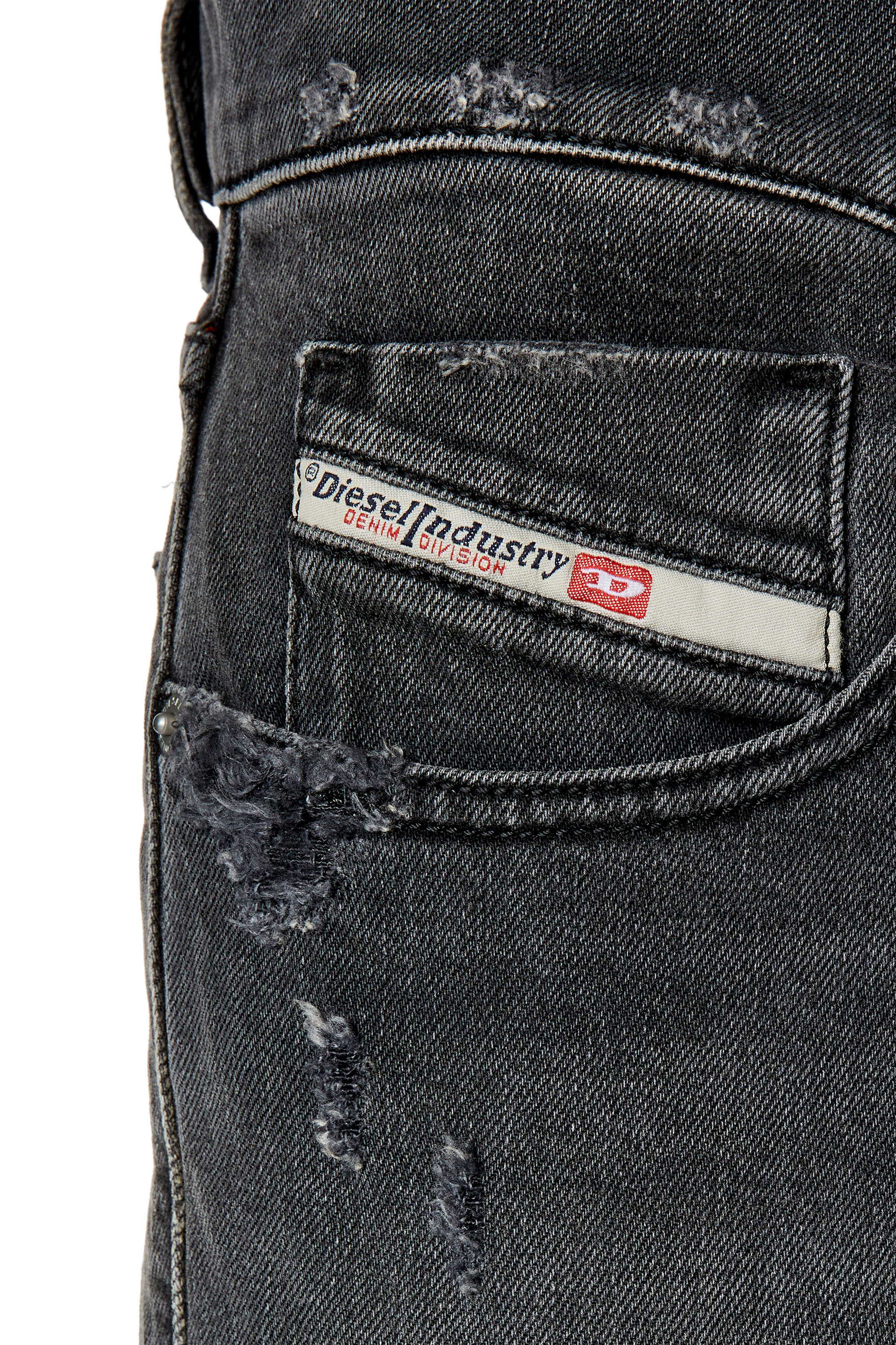 Diesel - Man Slim Jeans 2019 D-Strukt 09F18, Black/Dark grey - Image 4