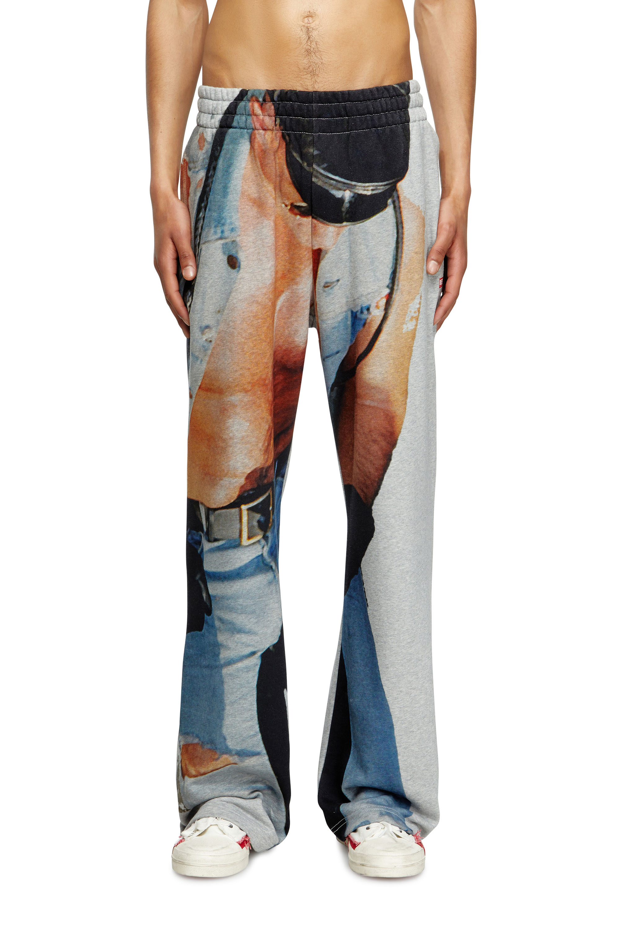 Diesel - PR-P-MARTAINS-TOM25, Pantalones deportivos con estampado gráfico Unisex in Gris - 1