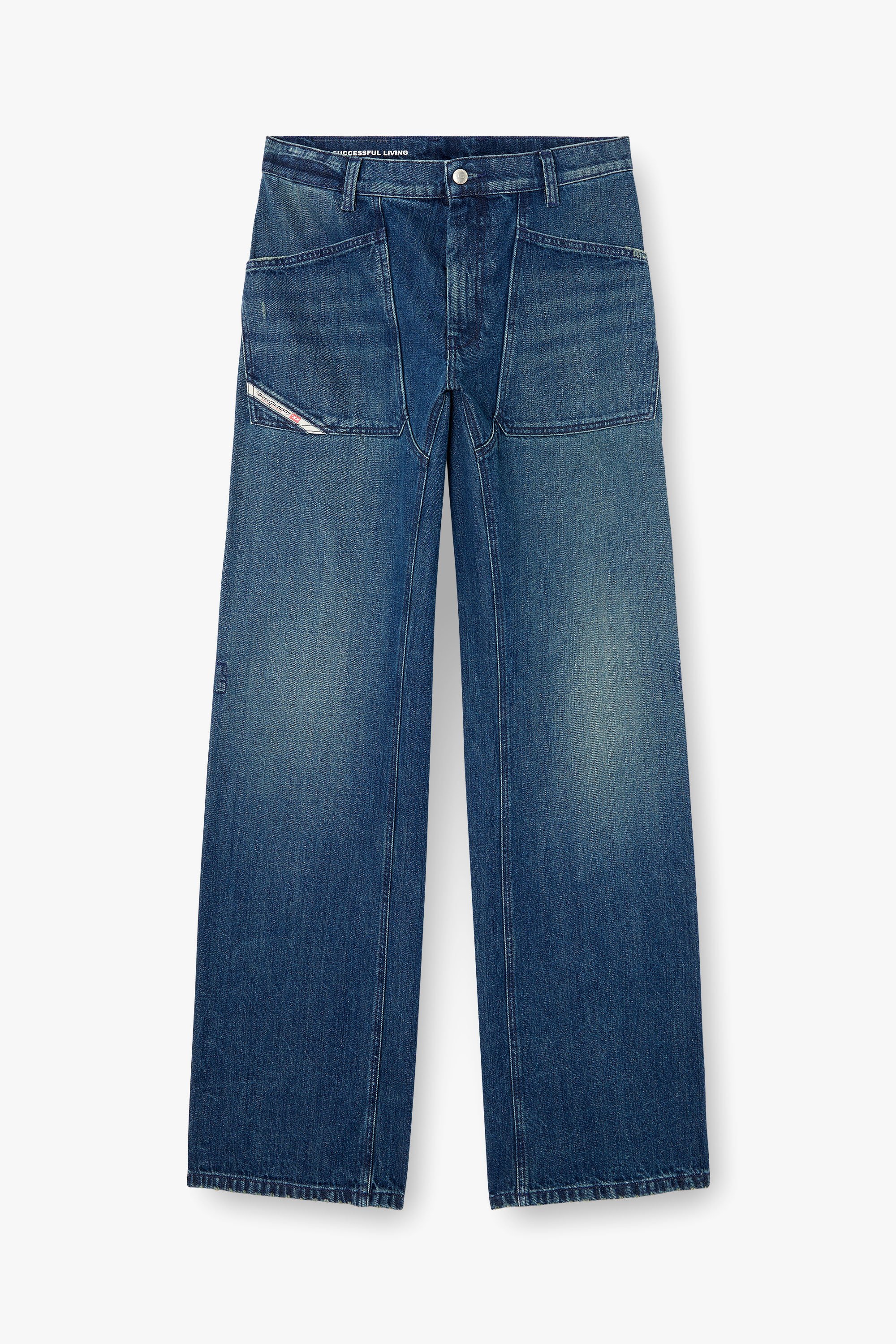 Diesel - Relaxed Jeans D-Zeta 0DBDS Hombre, Azul Oscuro - 3