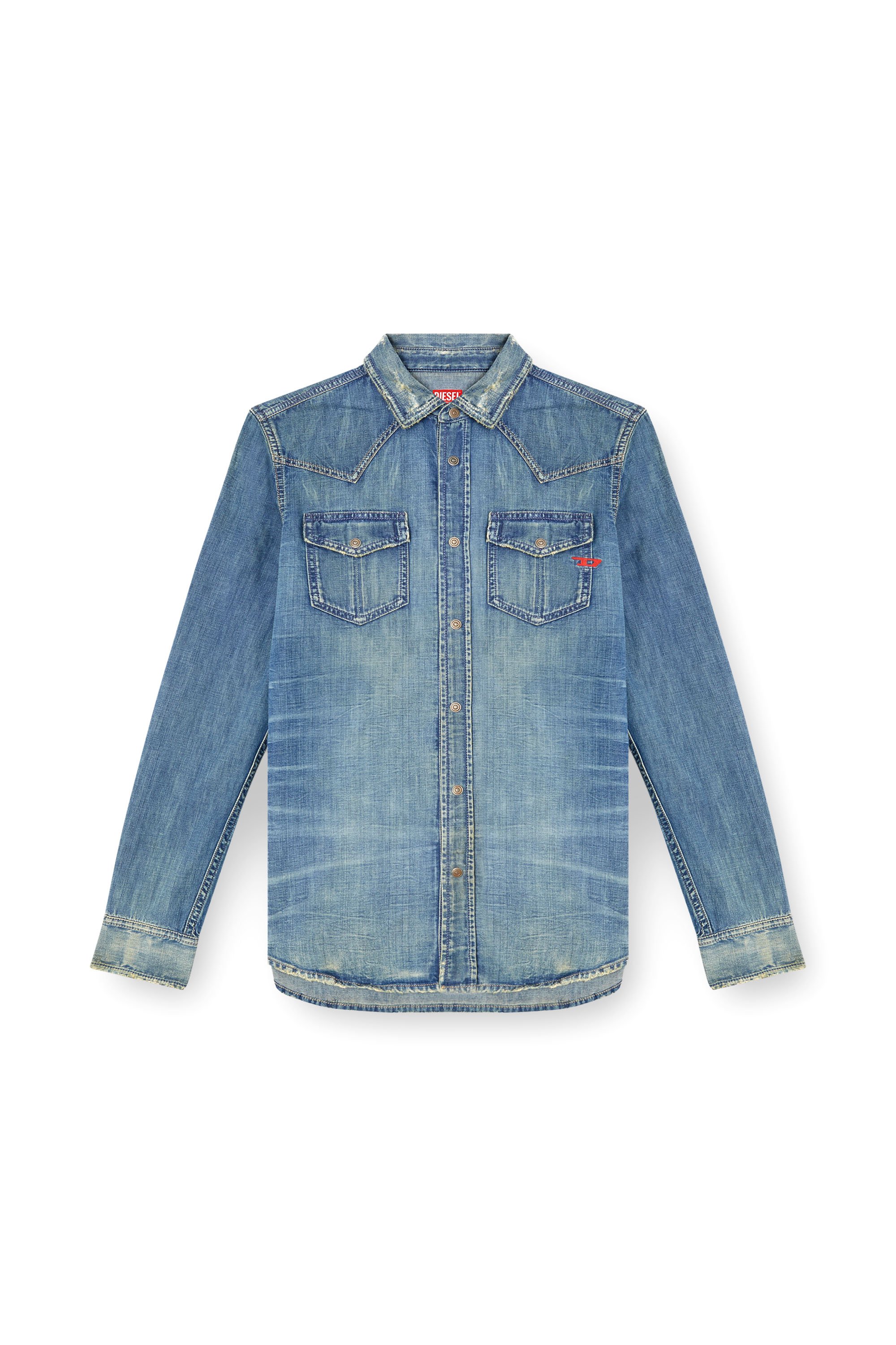 Diesel - D-VEGA, Sobrecamisa denim Hombre in Azul marino - 4