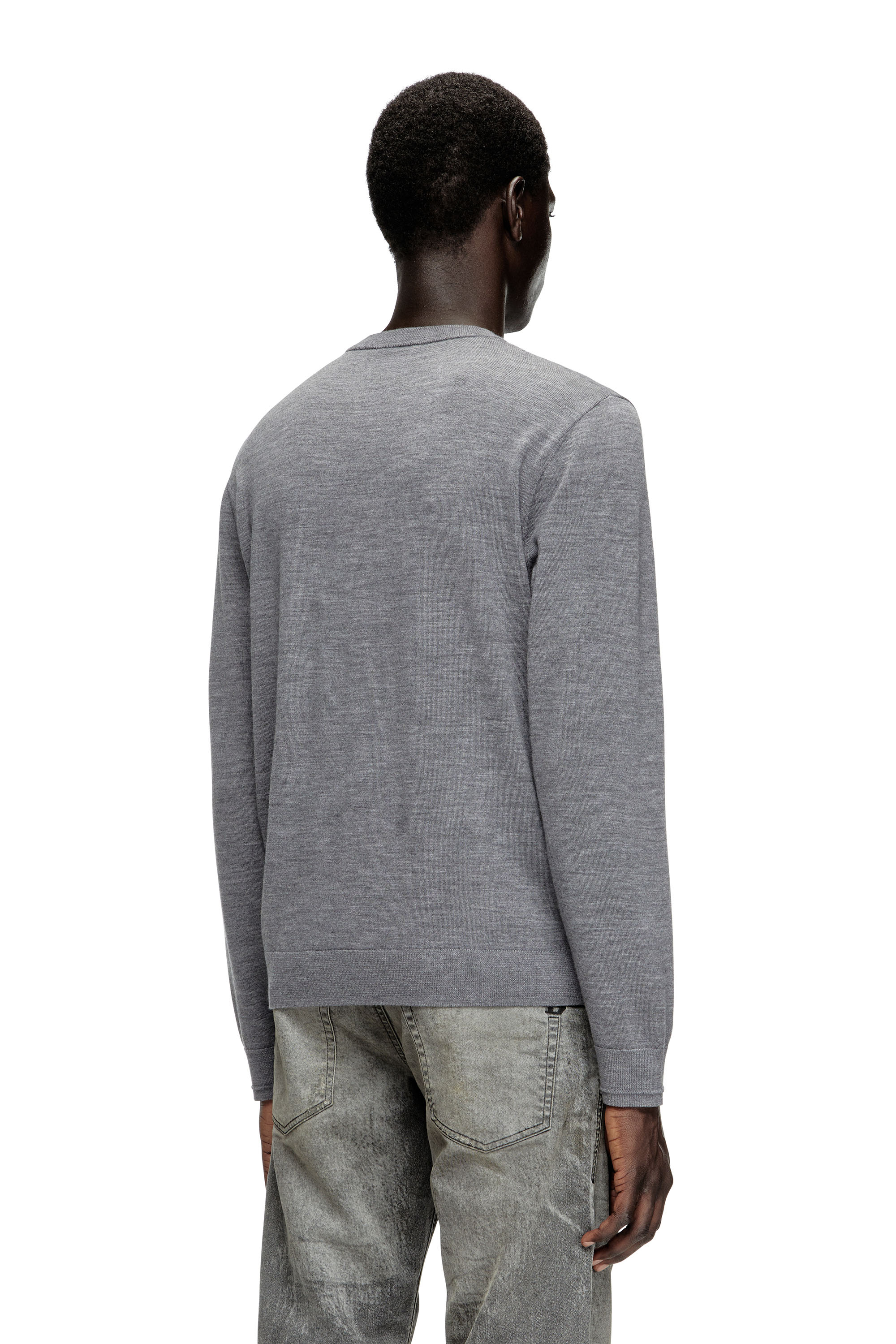 Diesel - K-VALIAM, Man's Wool jumper with cut-out logo in null - 3
