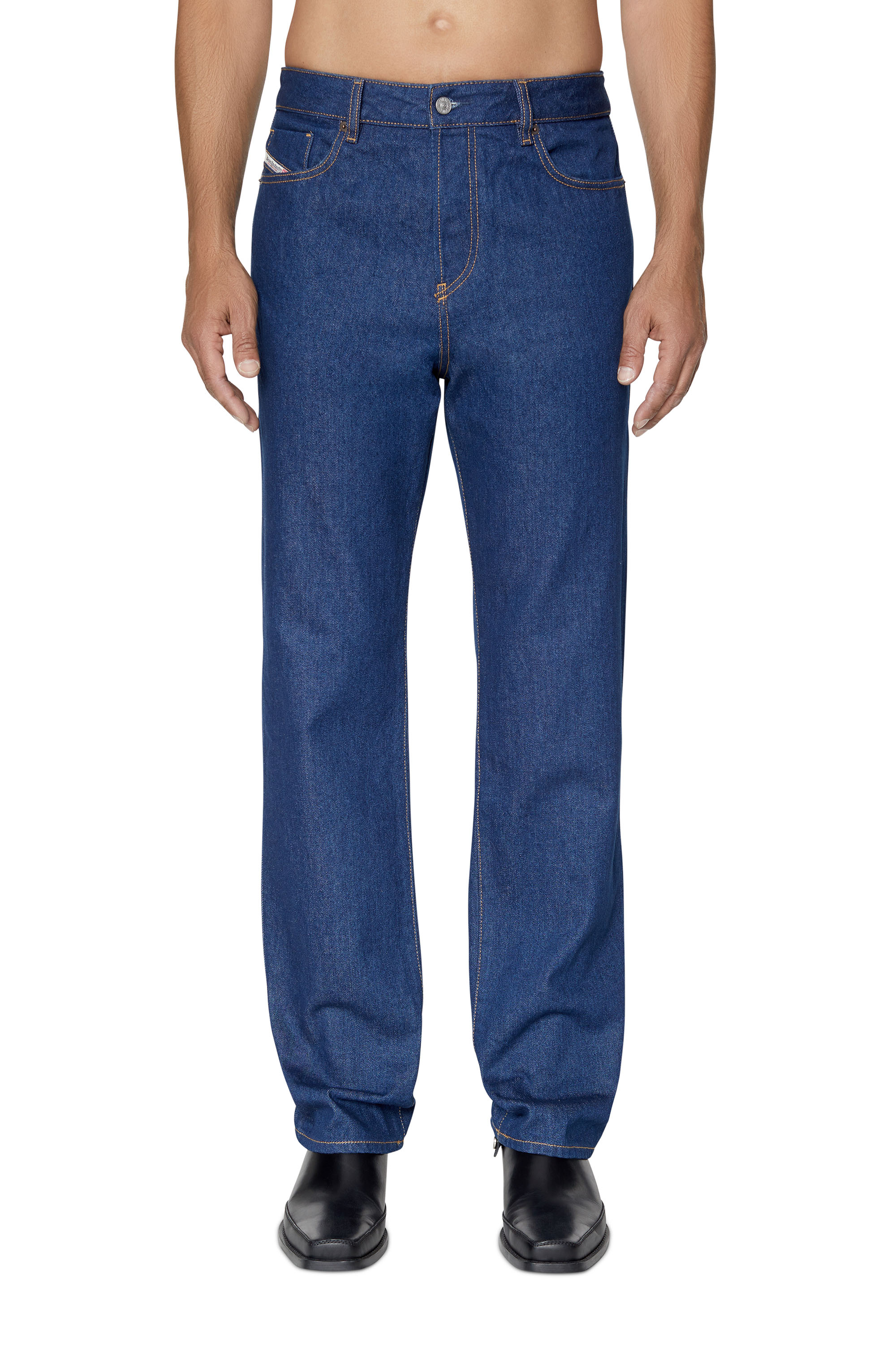 Diesel - 1955 007A5 Straight Jeans, Azul Oscuro - Image 2