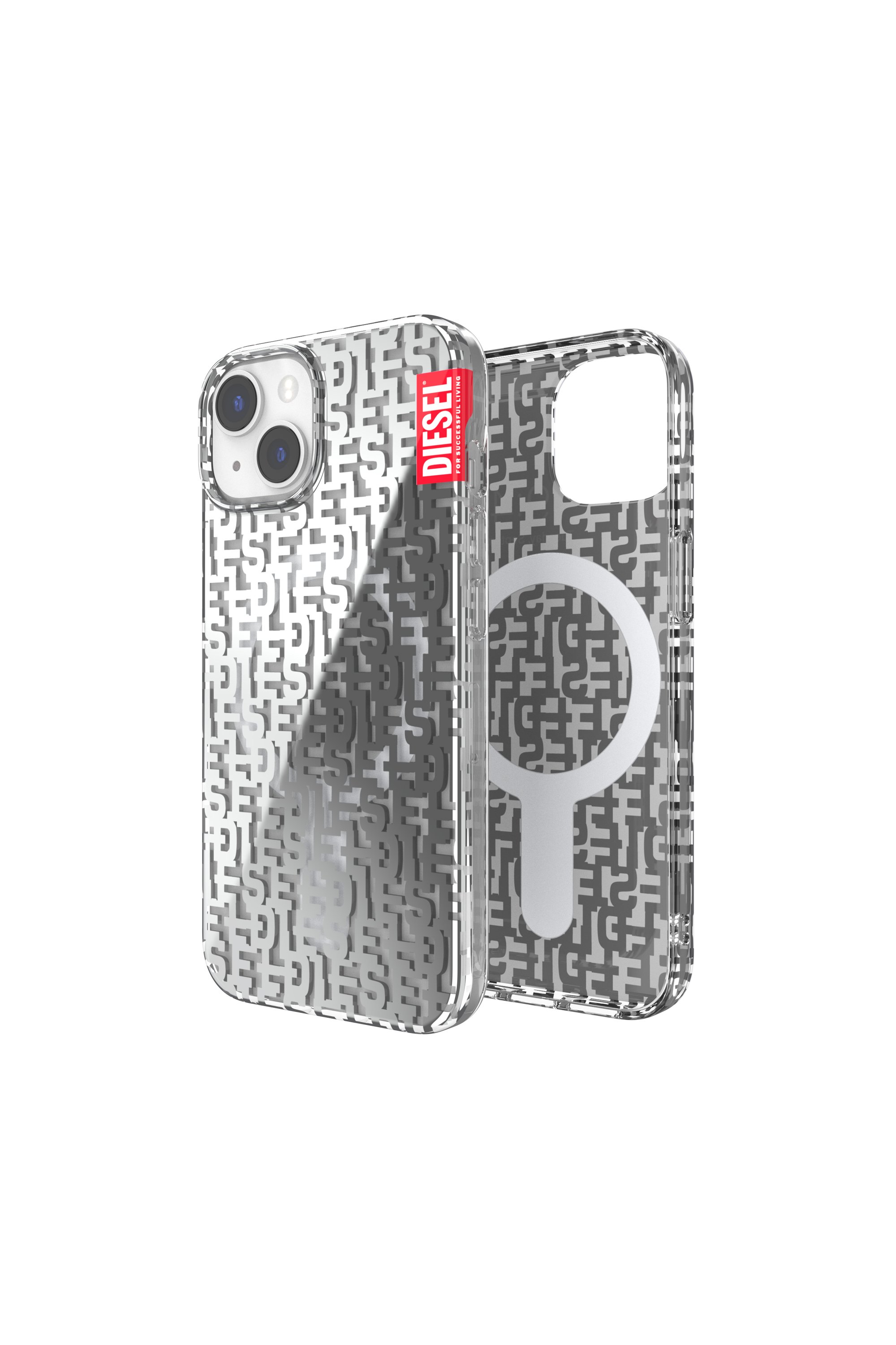 Diesel - 50297 MOULDED CASE, Unisex Funda monogram Magsafe por iPhone 14 in Gris - Image 1