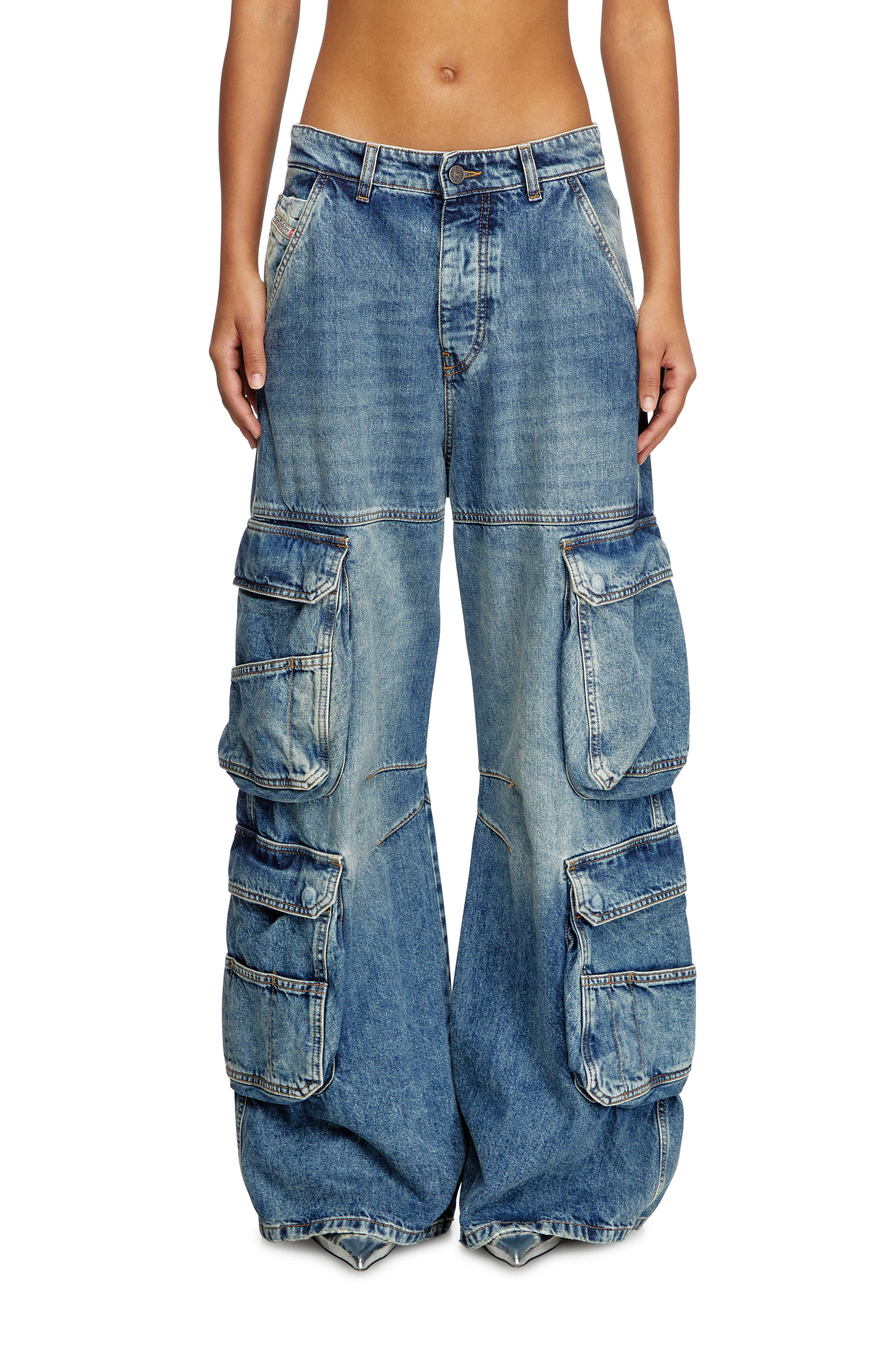 Diesel - Relaxed Jeans 1996 D-Sire 0NLAX Mujer, Azul medio - 2