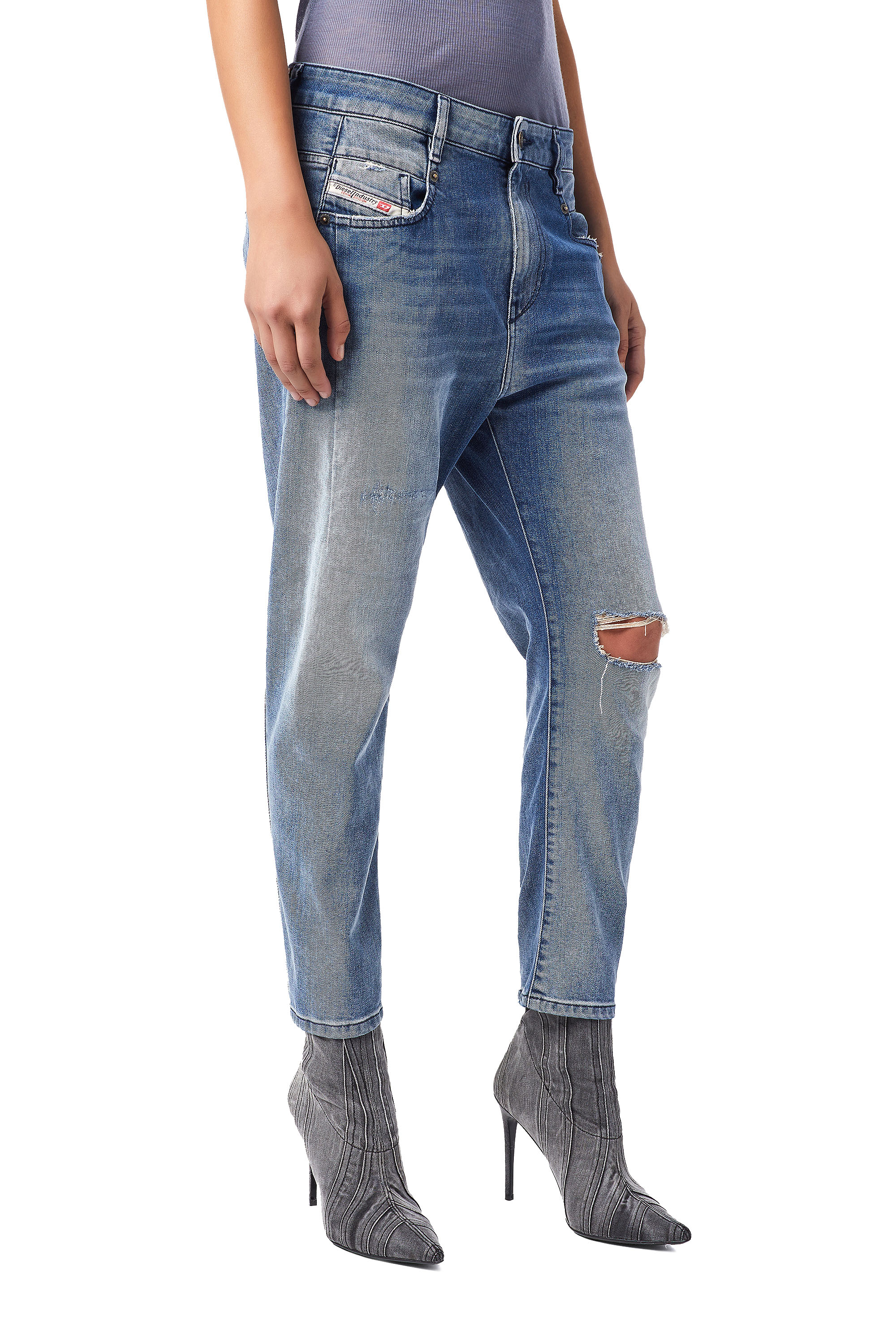 Diesel - Fayza 09B16 Boyfriend Jeans, Azul Claro - Image 4