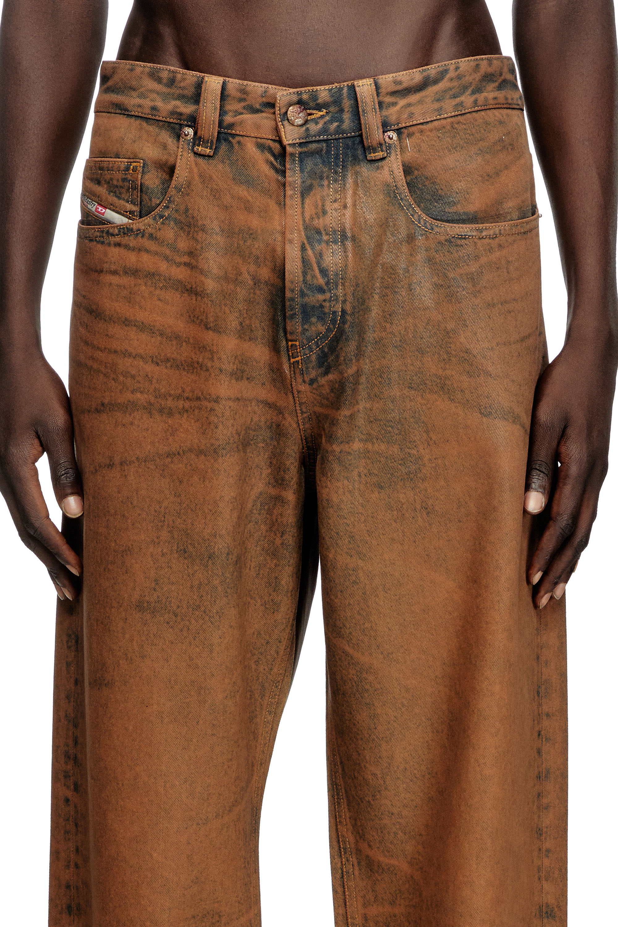 Diesel - Man's Relaxed Jeans 2001 D-Macro 09K82, Brown - 4