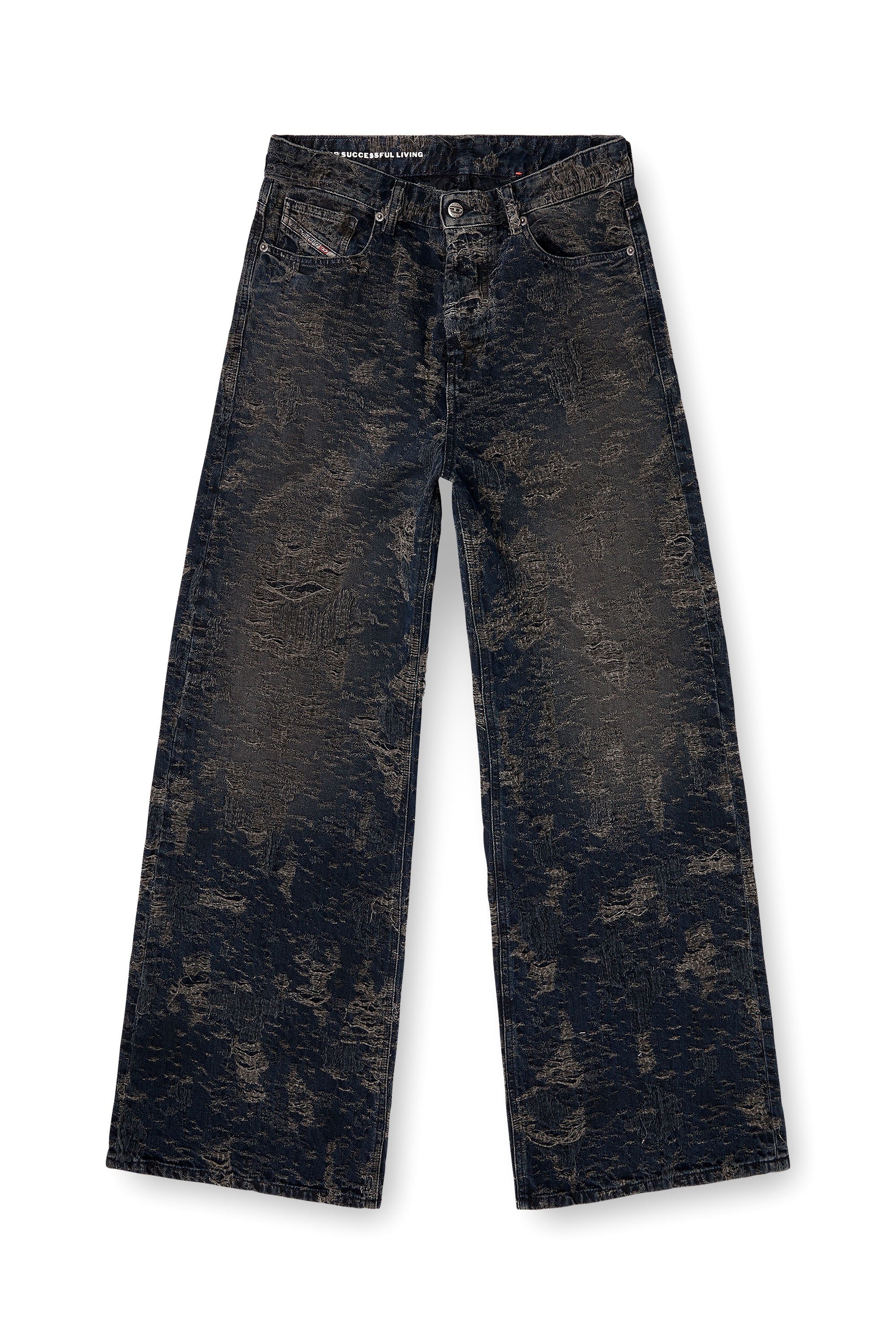 Diesel - Relaxed Jeans 1996 D-Sire 007BV Mujer, Negro/Gris oscuro - 3