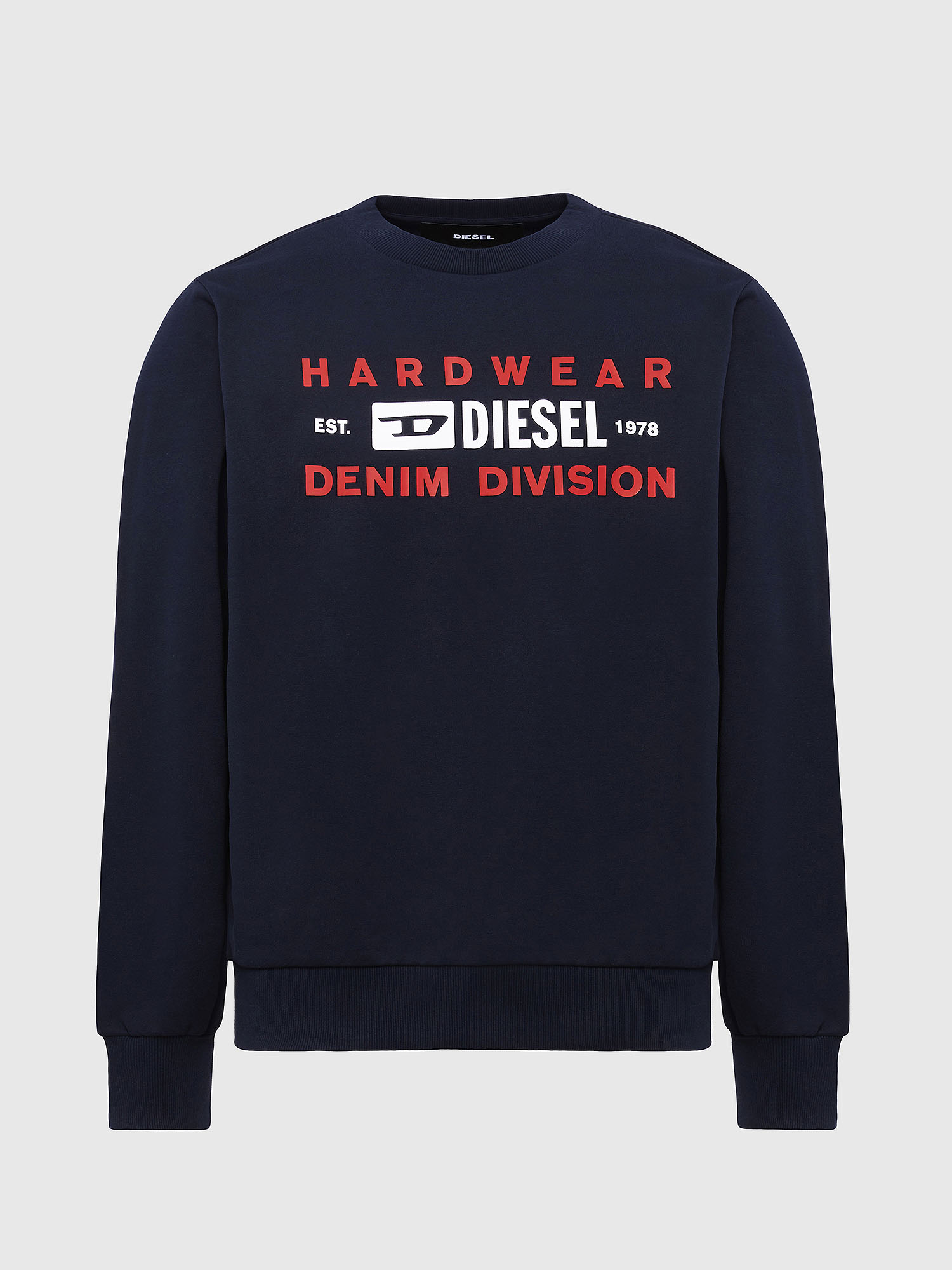 S-GIRK-K10 Man: Sweatshirt with Denim Division print