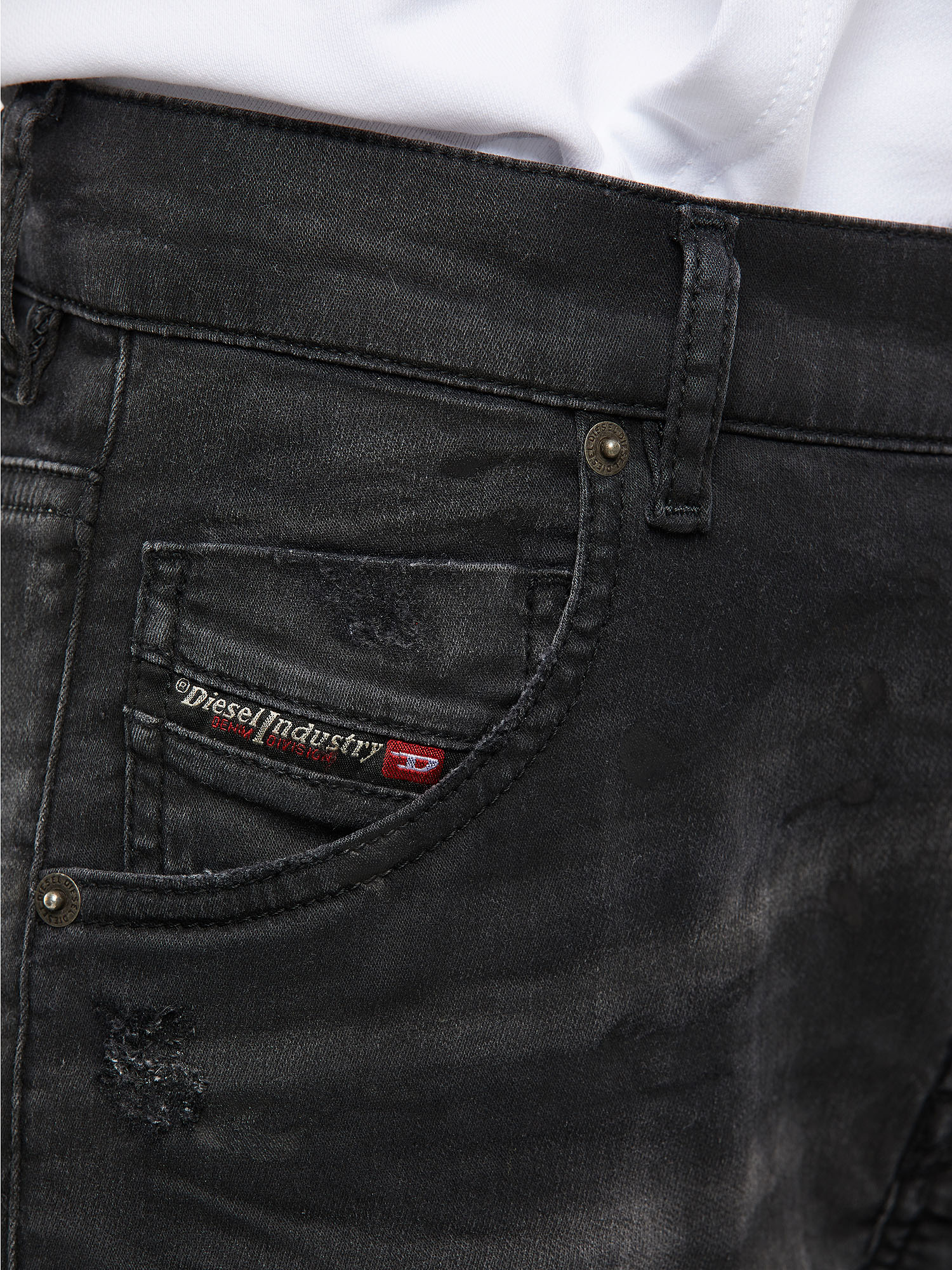 Diesel - Krailey JoggJeans® 069QL Boyfriend, Black/Dark Grey - Image 4