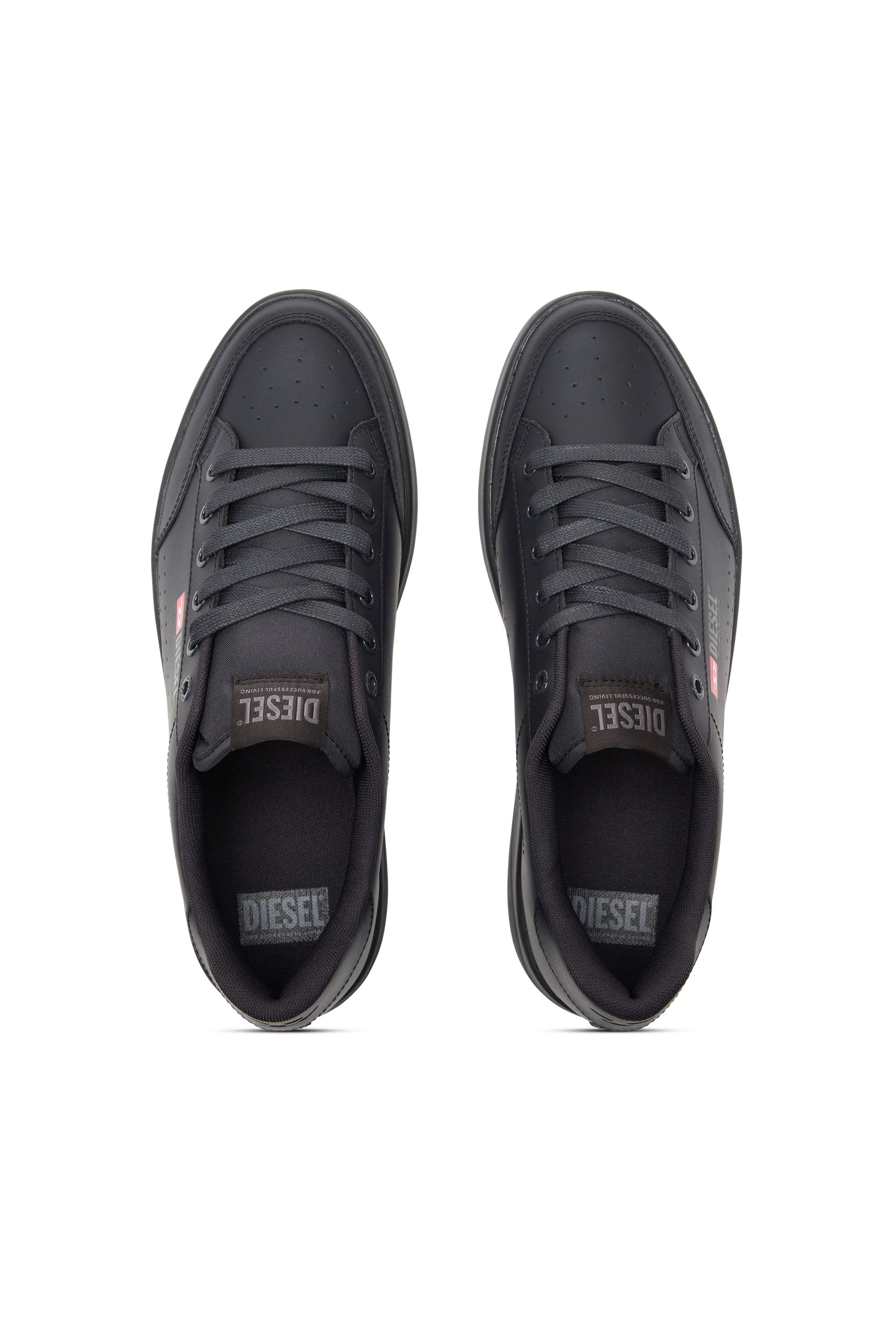 Diesel - S-ATHENE VTG, Man S-Athene-Low-top sneakers in leather and nylon in Black - Image 5