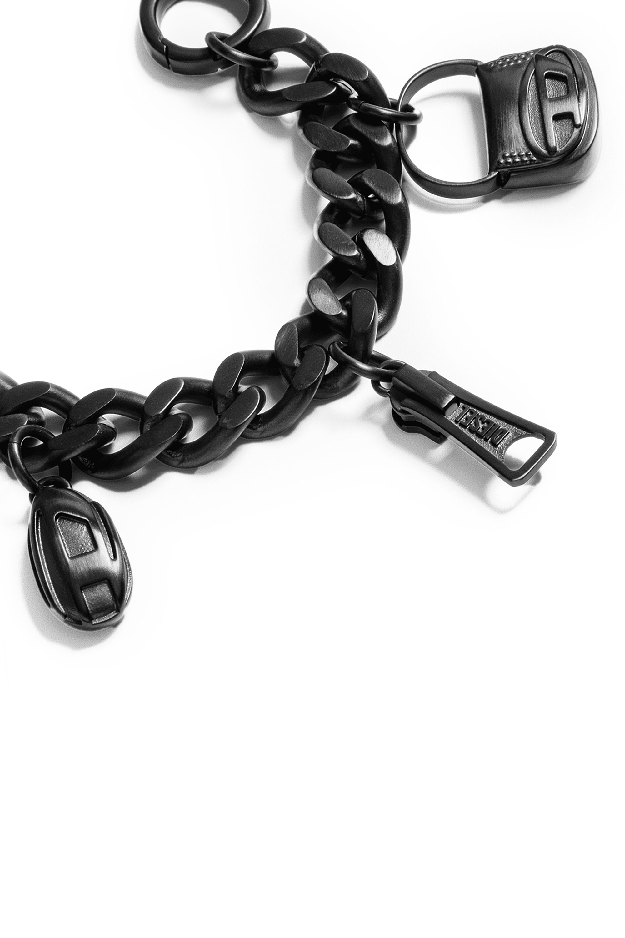 Diesel - 60375 CASETIFY  CHARMS CHAIN, Unisex's Charm Thick Gun Metal in Black - 3