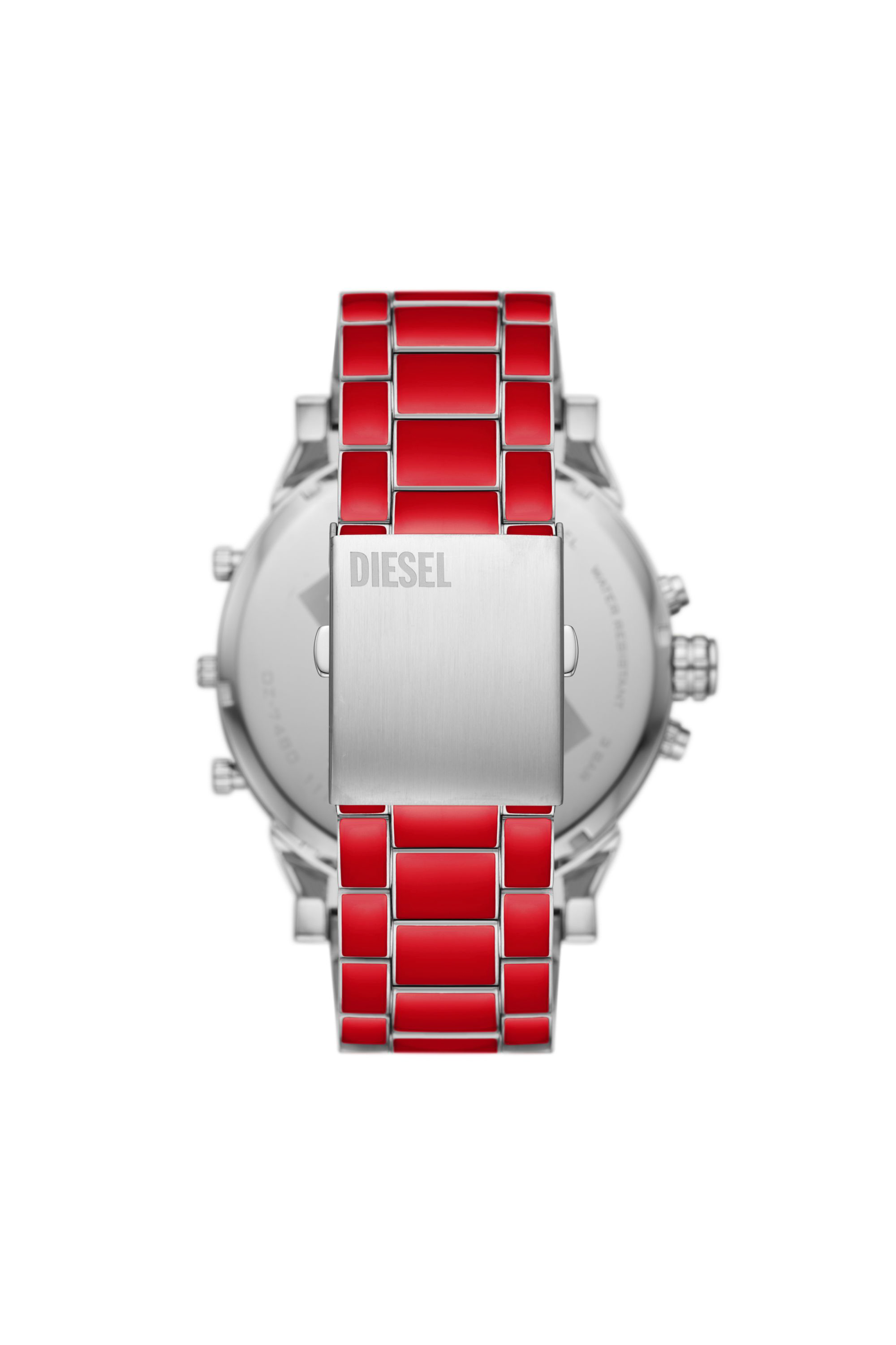 Diesel - DZ7480, Man Mr. Daddy 2.0 red enamel and stainless steel watch in Red - Image 2