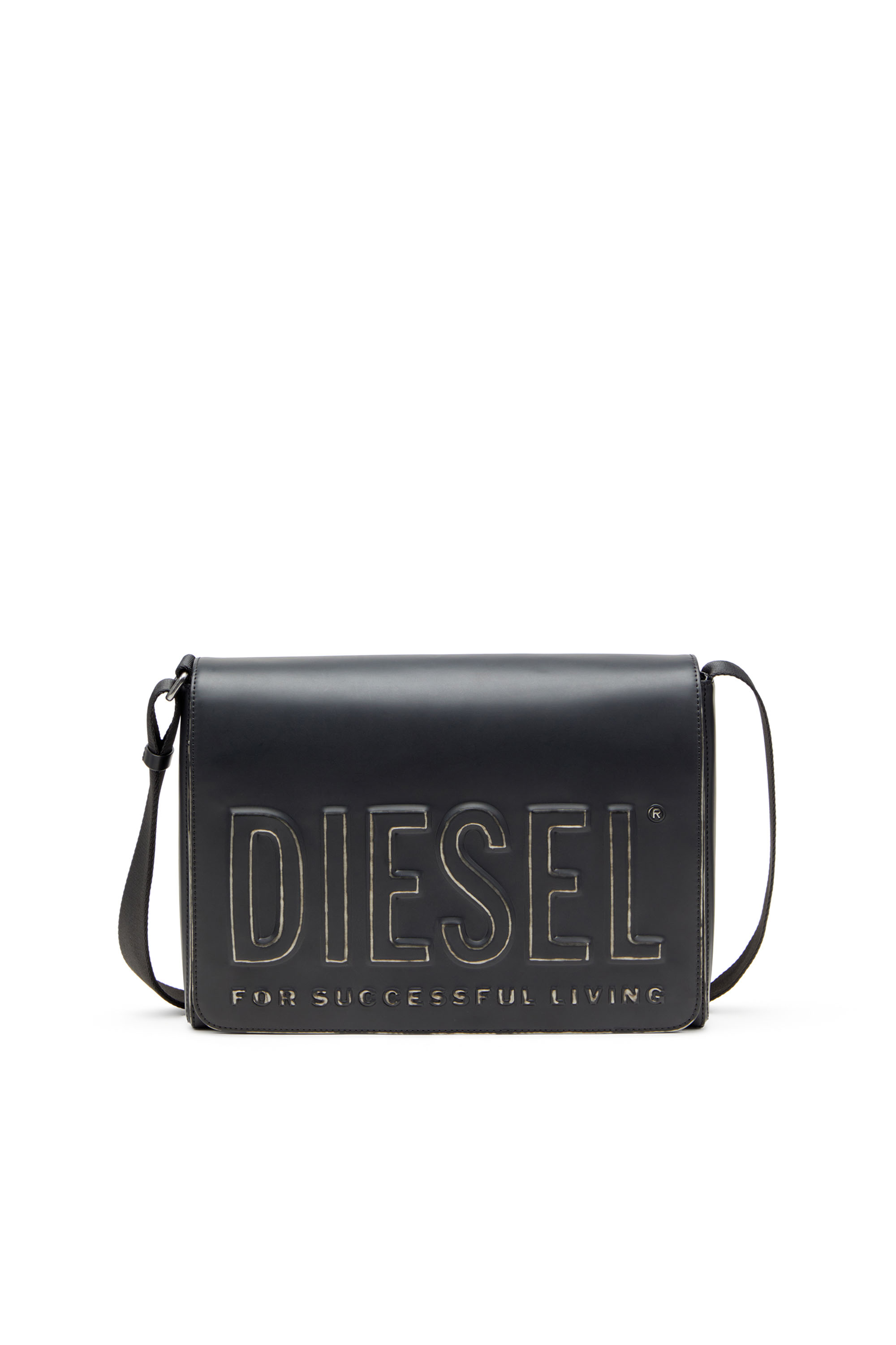 Diesel - DSL 3D MESSENGER S X, Dsl 3D-Bolso tipo messenger de PU cepillado Hombre in Negro - 1