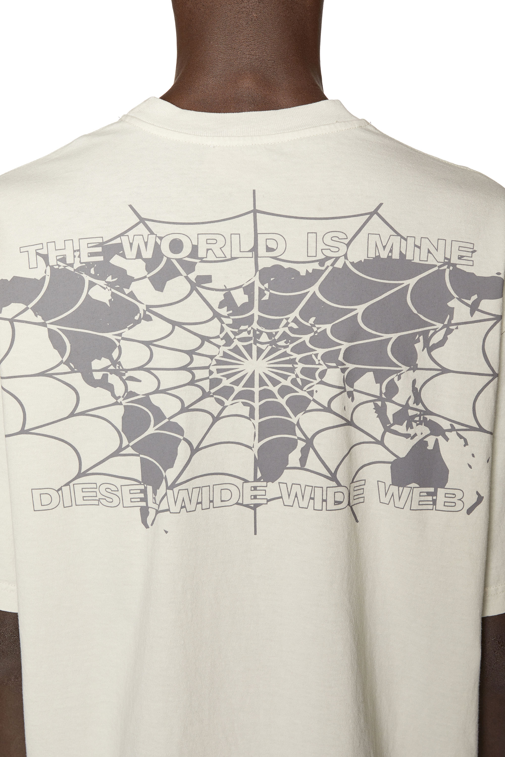 Men's T-shirt with Diesel world prints | White | Diesel