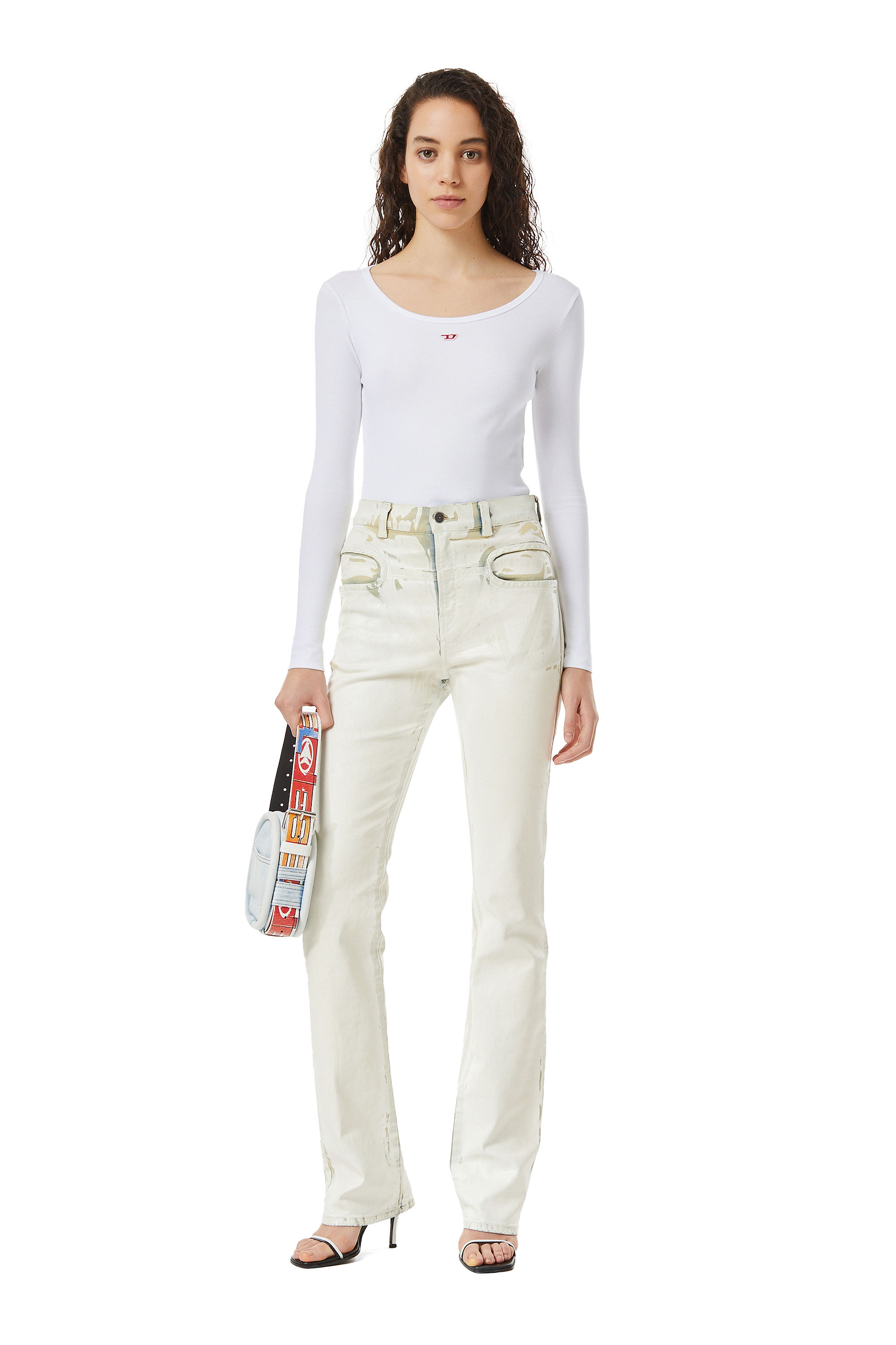 D-LYA 0EIAE Slim Jeans, White Diesel - D-LYA 0EIAE Slim Jeans, White - Image 1