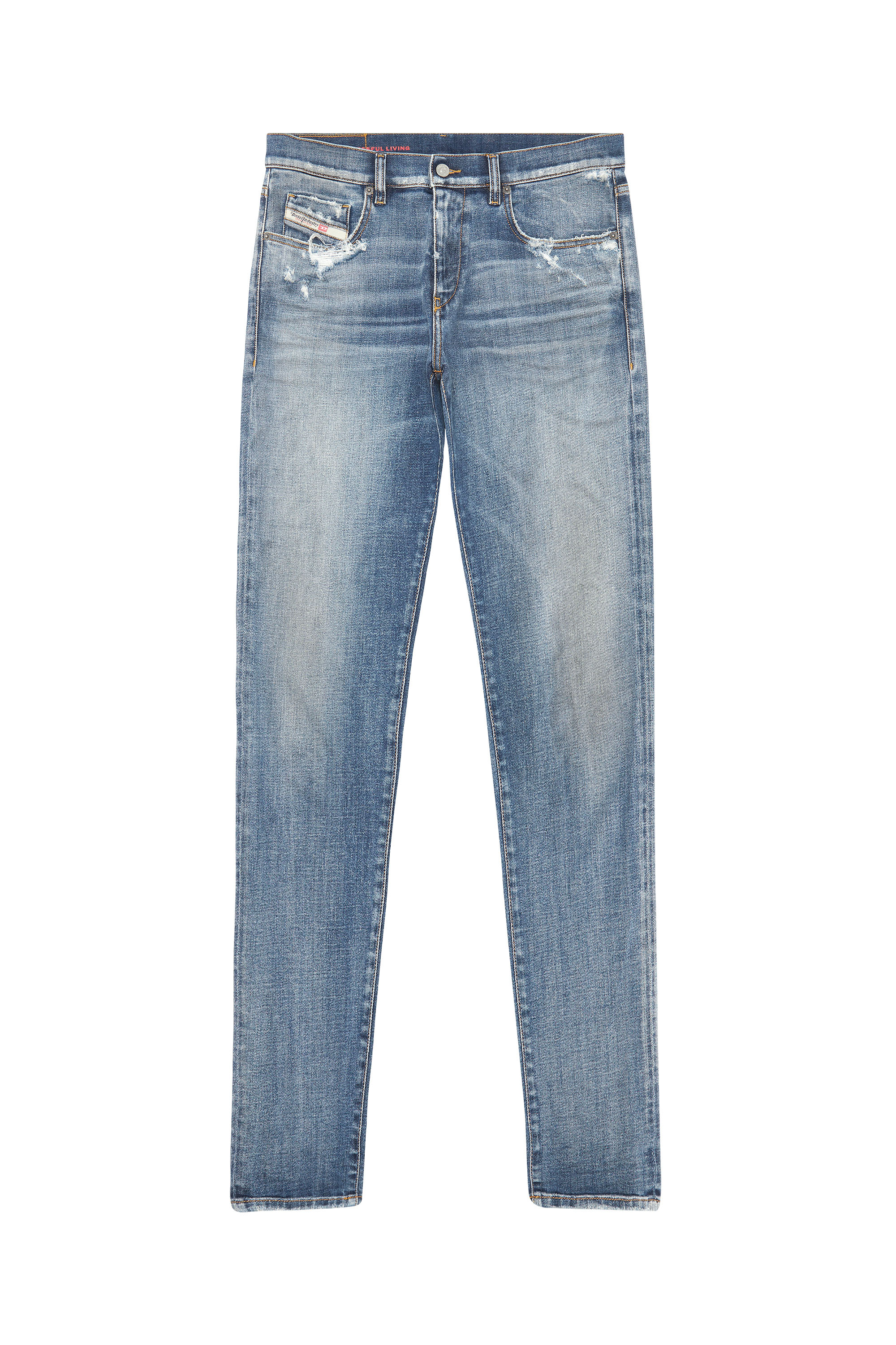 2019 D-STRUKT 09E15 Slim Jeans, Medium blue - Jeans
