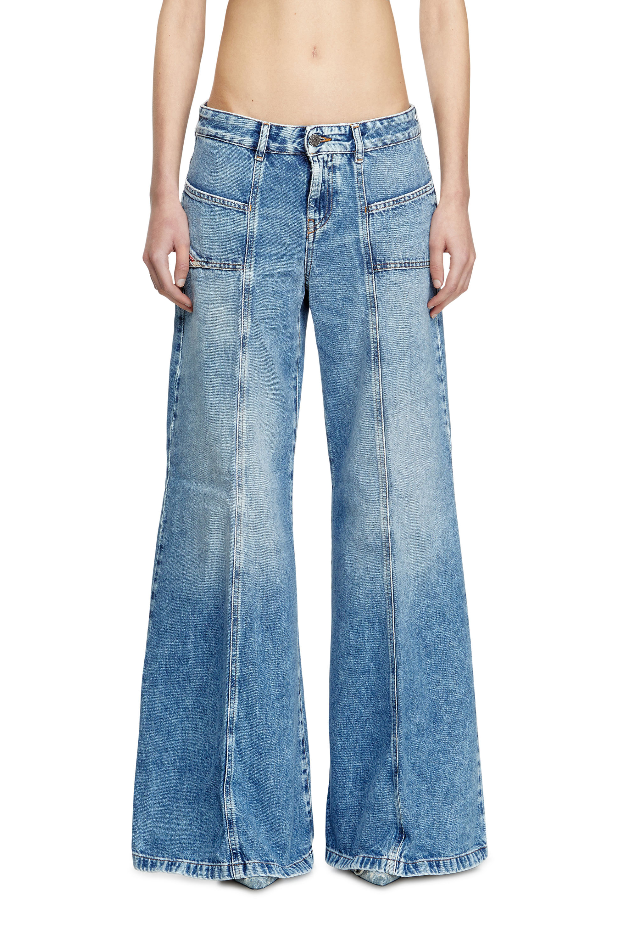 Diesel - Bootcut and Flare Jeans D-Akii 09H95, Medium blue - Image 2