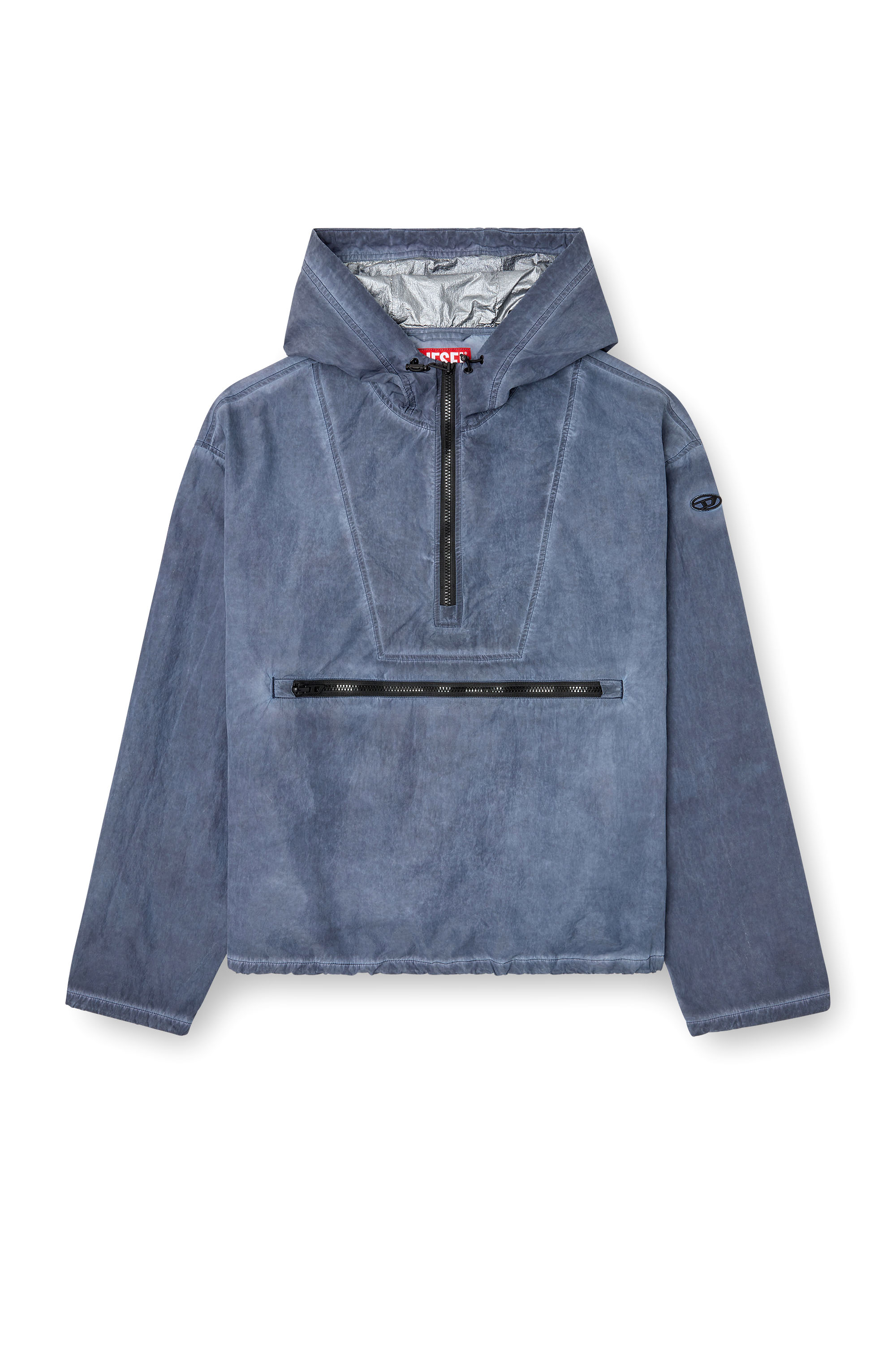 Diesel - J-NOODE-A, Man's Packable hooded anorak jacket in Blue - 5