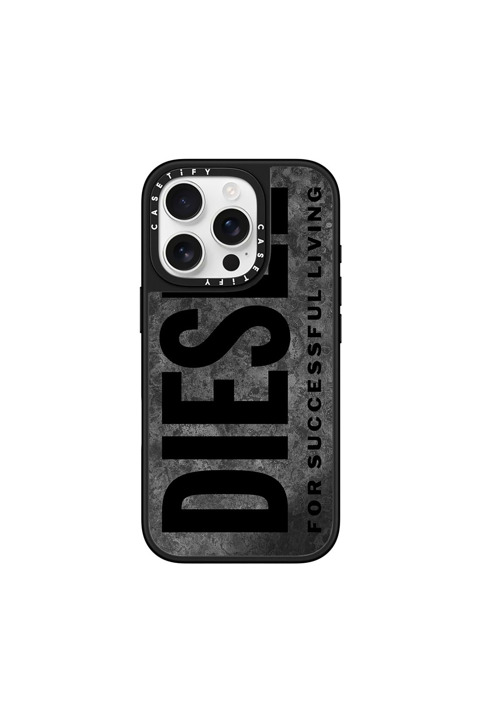 Diesel - 60322 CASETIFY MOULDED CASE, Unisex's Magsafe Oxidized Case iPhone 16 Pro in Grey/Black - 2