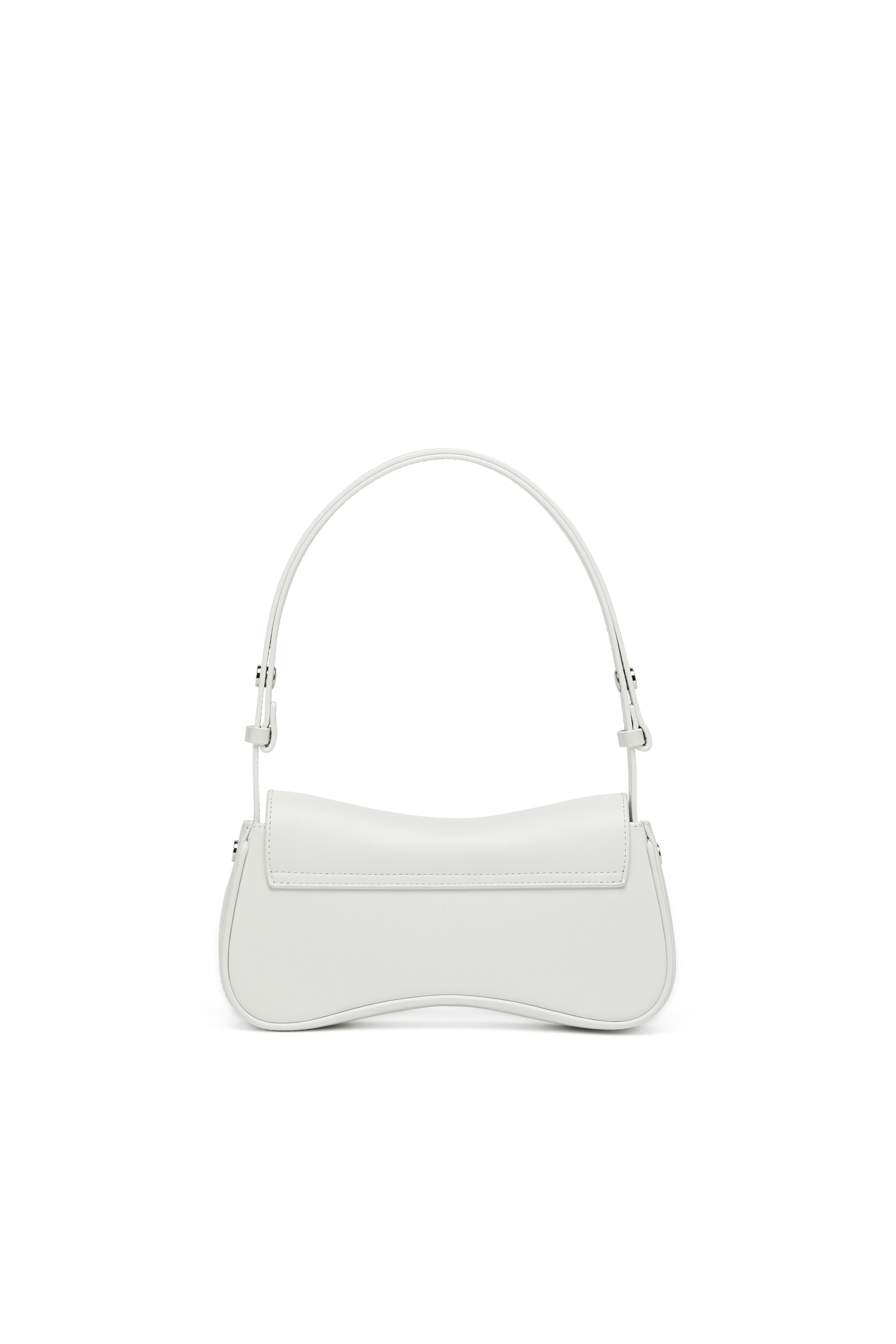 Diesel - PLAY CLUTCH, Woman's Play-Semi gloss leather shoulder bag in White - 3
