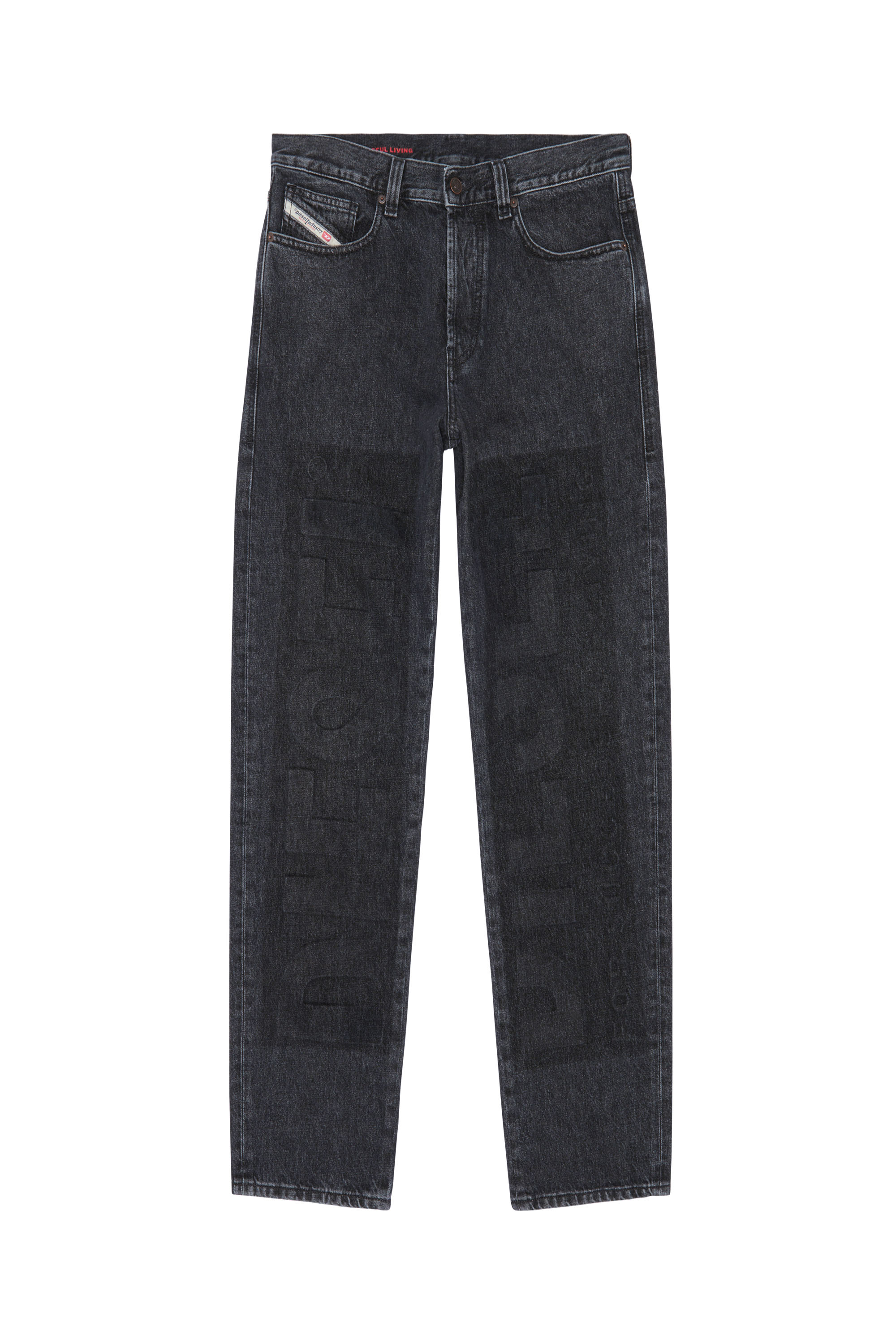 Diesel - 2010 007C5 Straight Jeans, Negro/Gris oscuro - Image 6