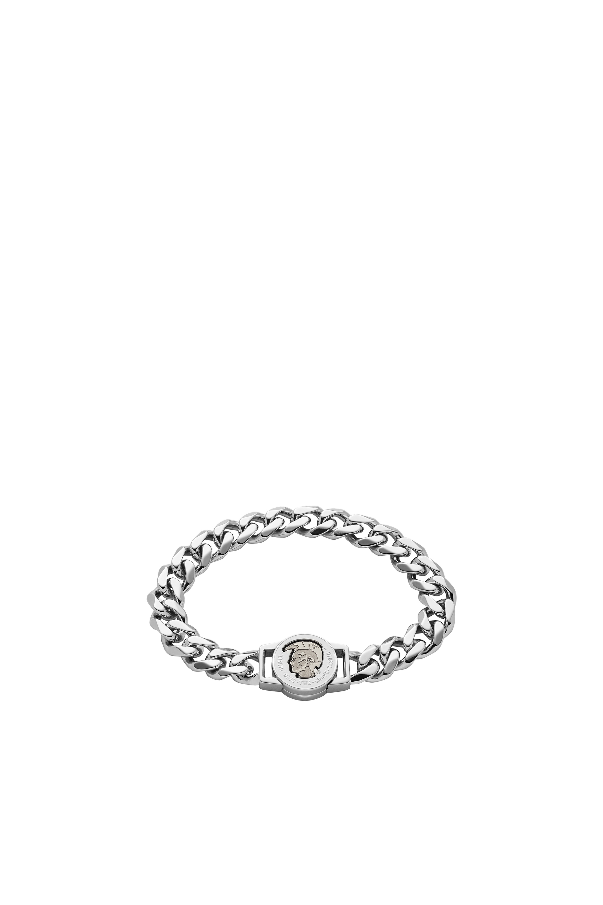 DX1200 Man: Mohican head engraved stainless steel bracelet