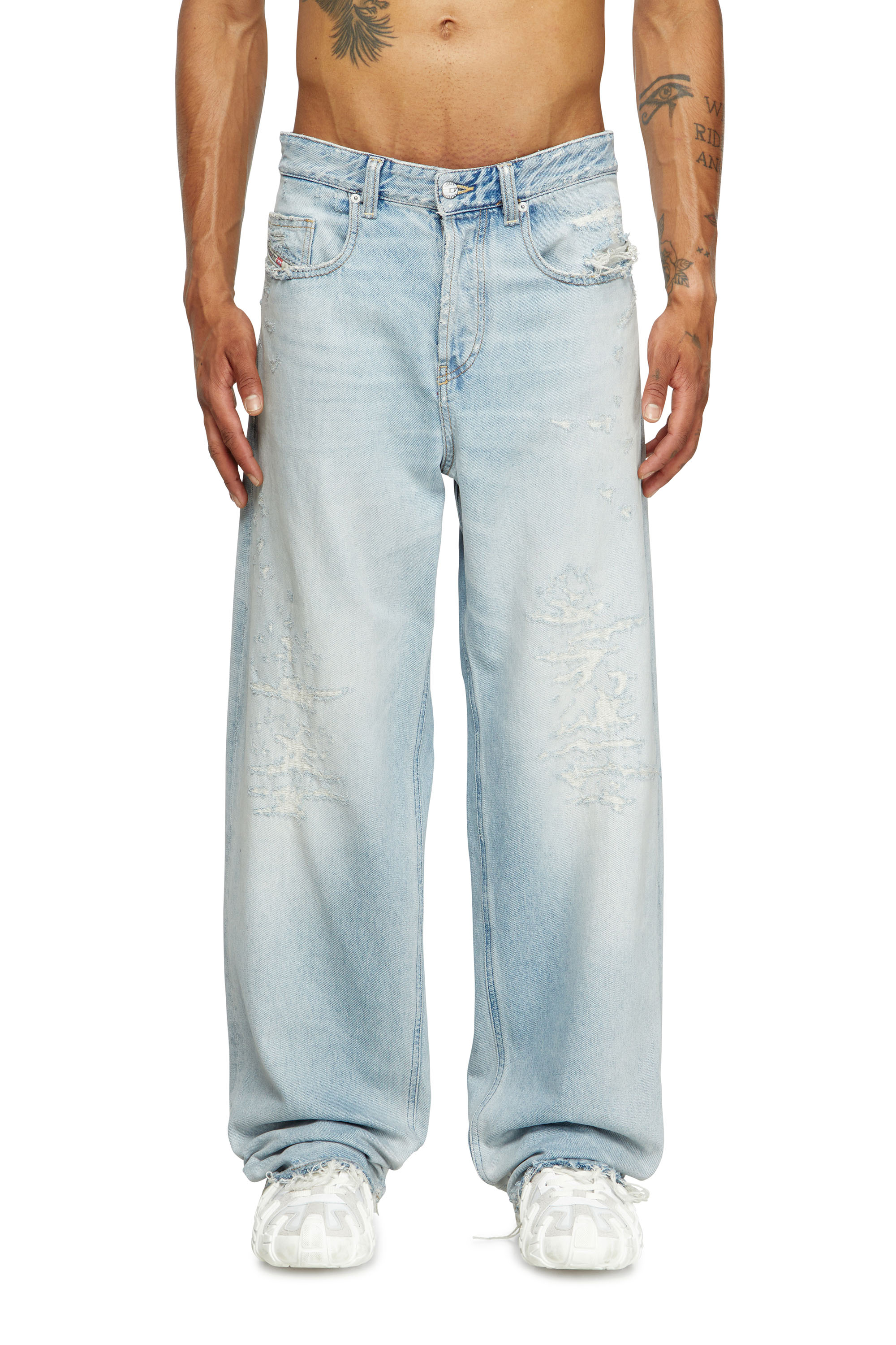 Diesel - Man's Relaxed Jeans 2001 D-Macro 09M53, Light Blue - 2
