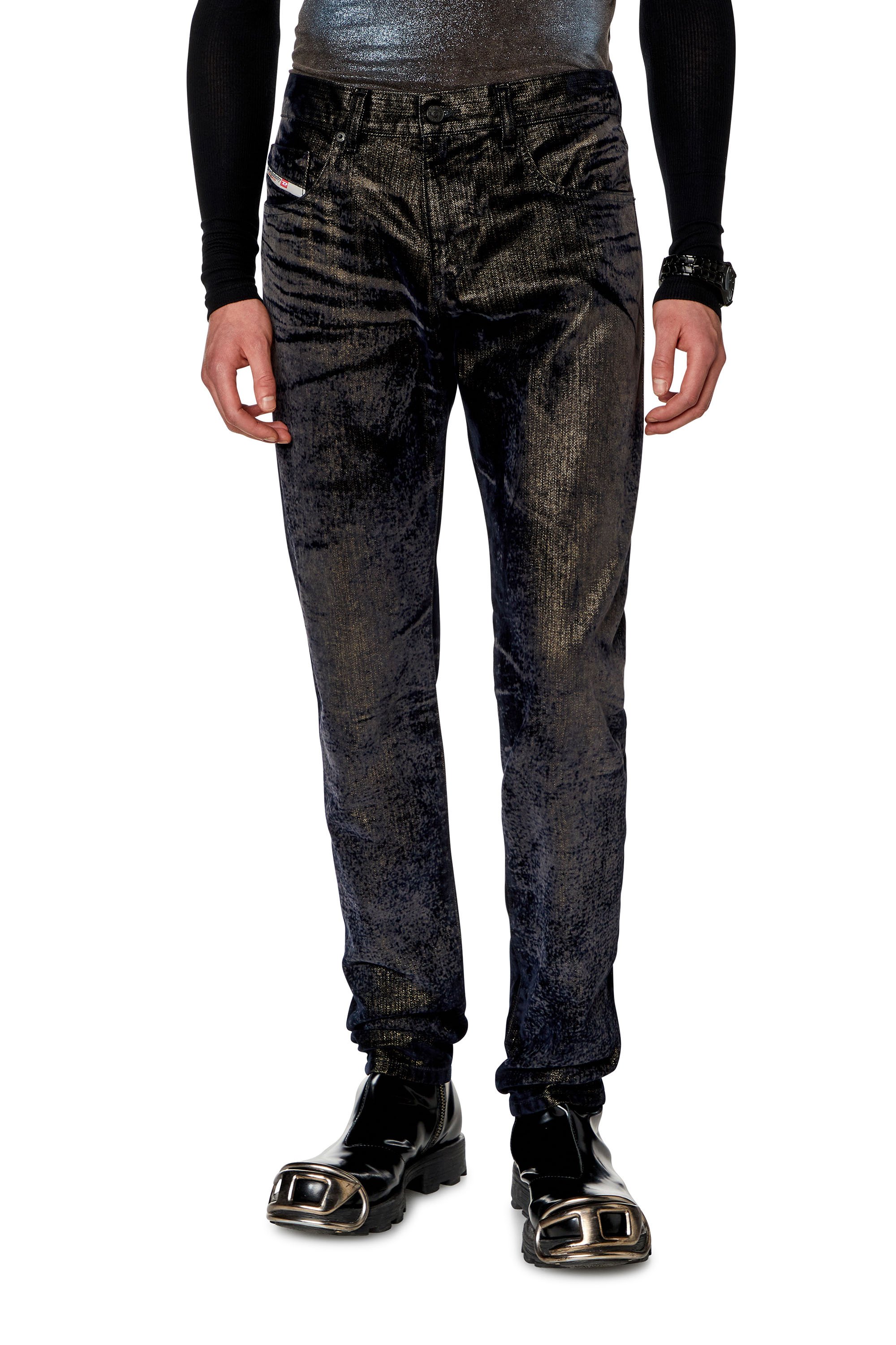Diesel - Man Slim Jeans 2019 D-Strukt 09I49, Black/Dark grey - Image 1