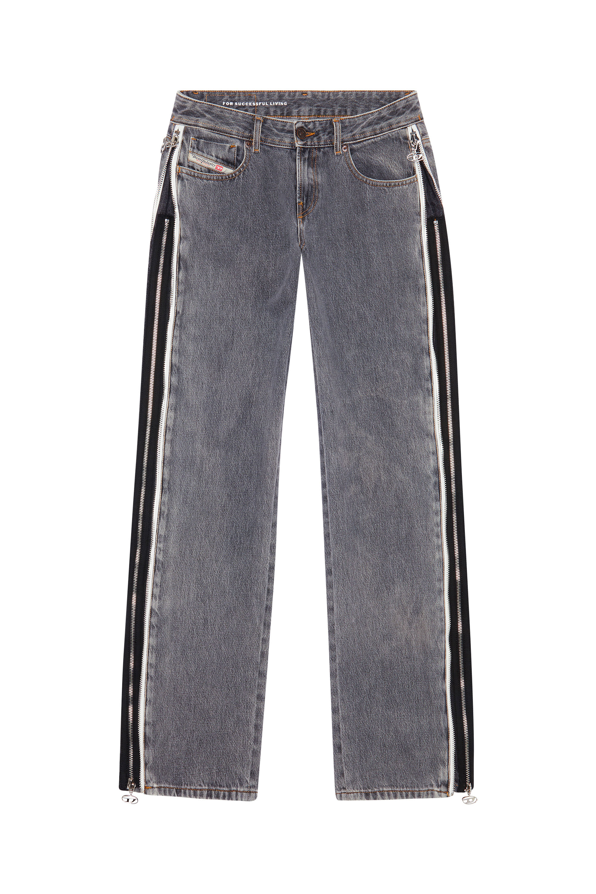 Diesel - 2002 09D18 Straight Jeans, Negro/Gris oscuro - Image 6