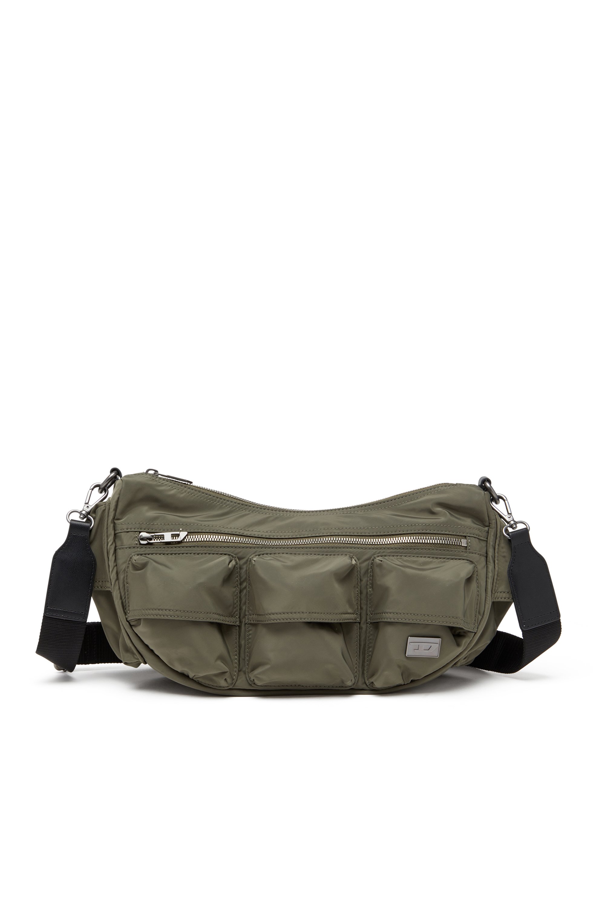 Diesel - MULTI-PKTS SHOULDER BAG X, Unisex's Multi-Pkts-Multipocket bag in utilitarian shell in Green - 1