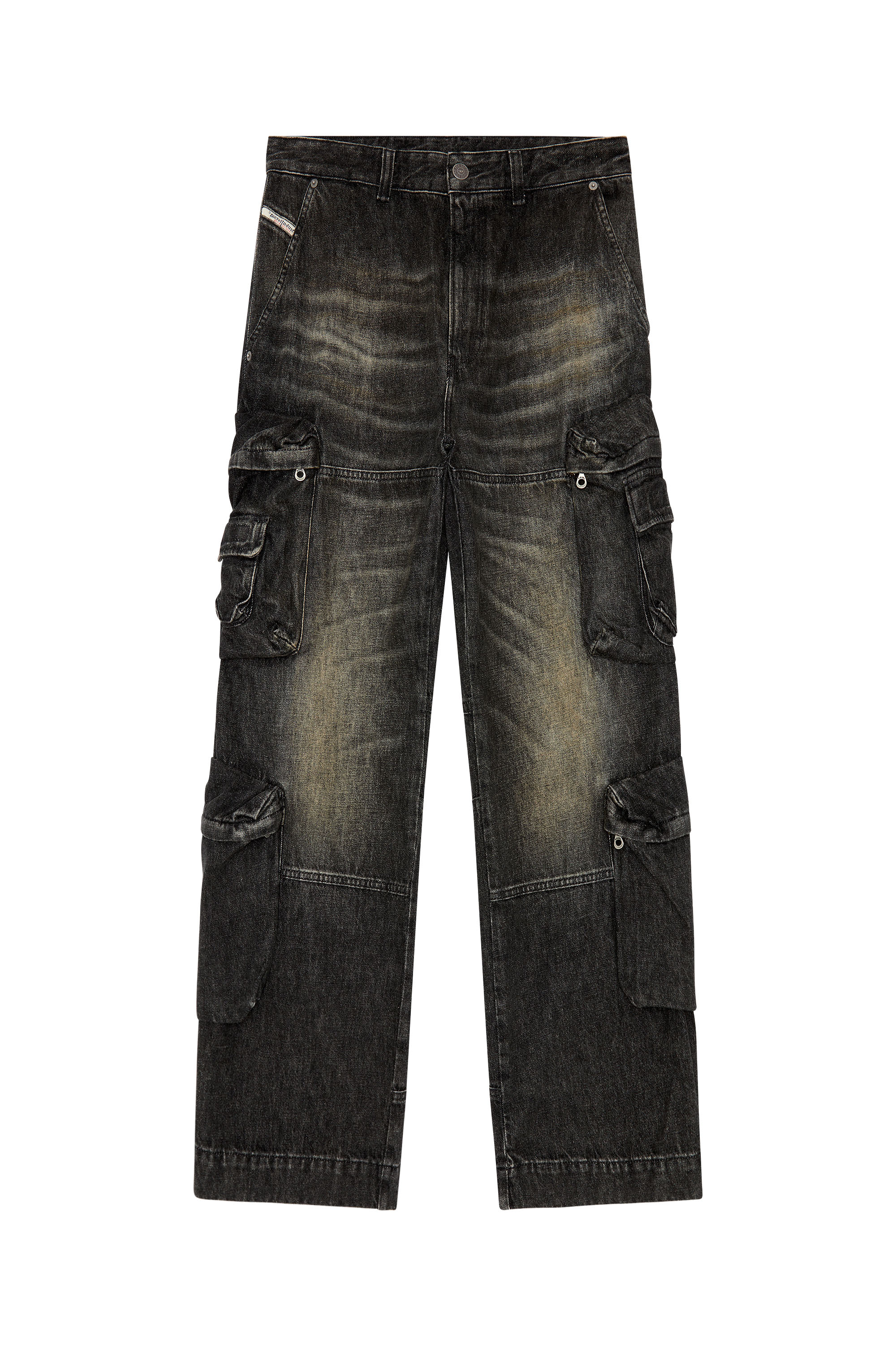 Diesel - Man Straight Jeans D-Fish 0GHAA, Black/Dark grey - Image 5