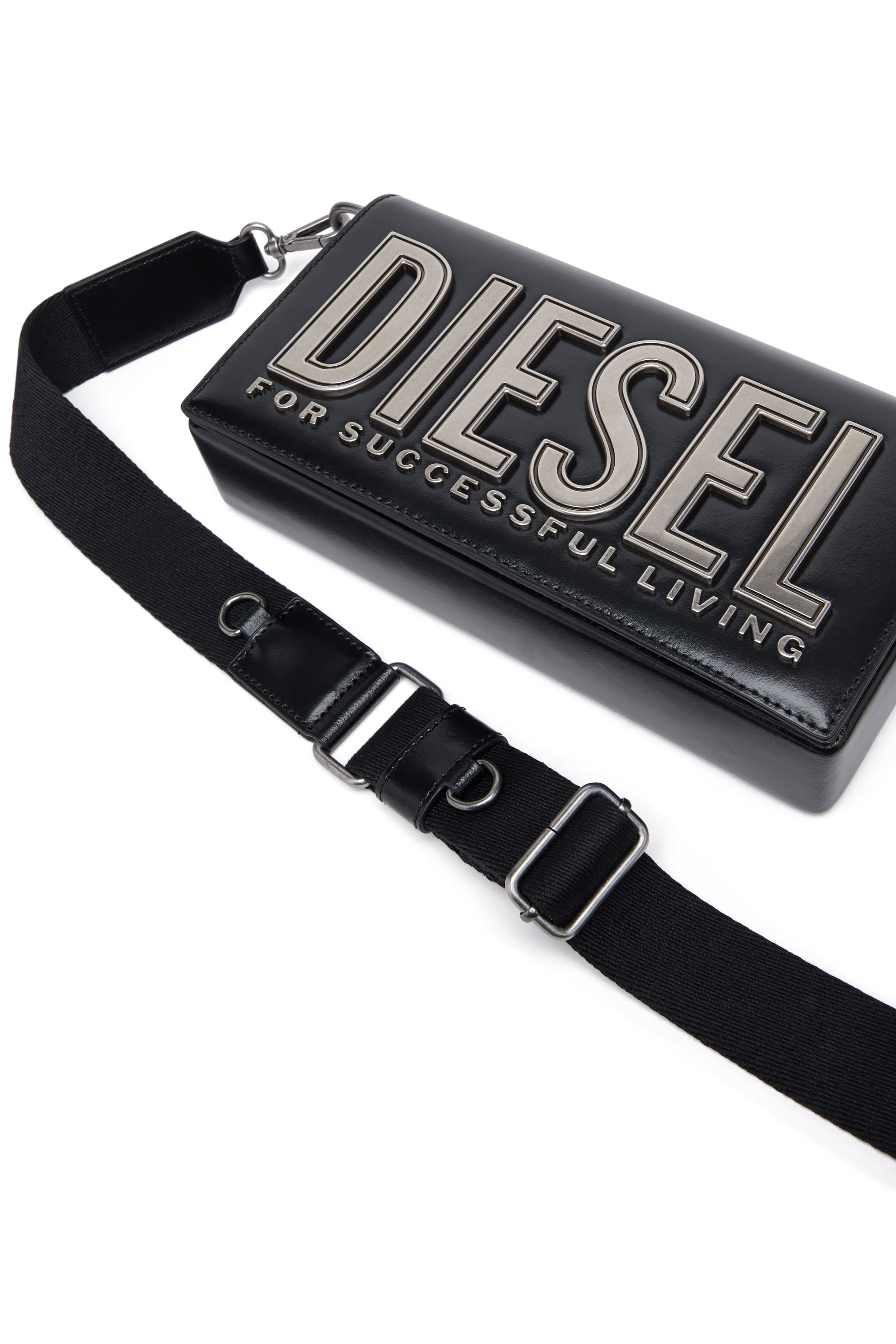 Diesel - BISCOTTO SHOULDER BAG M, Black - Image 5