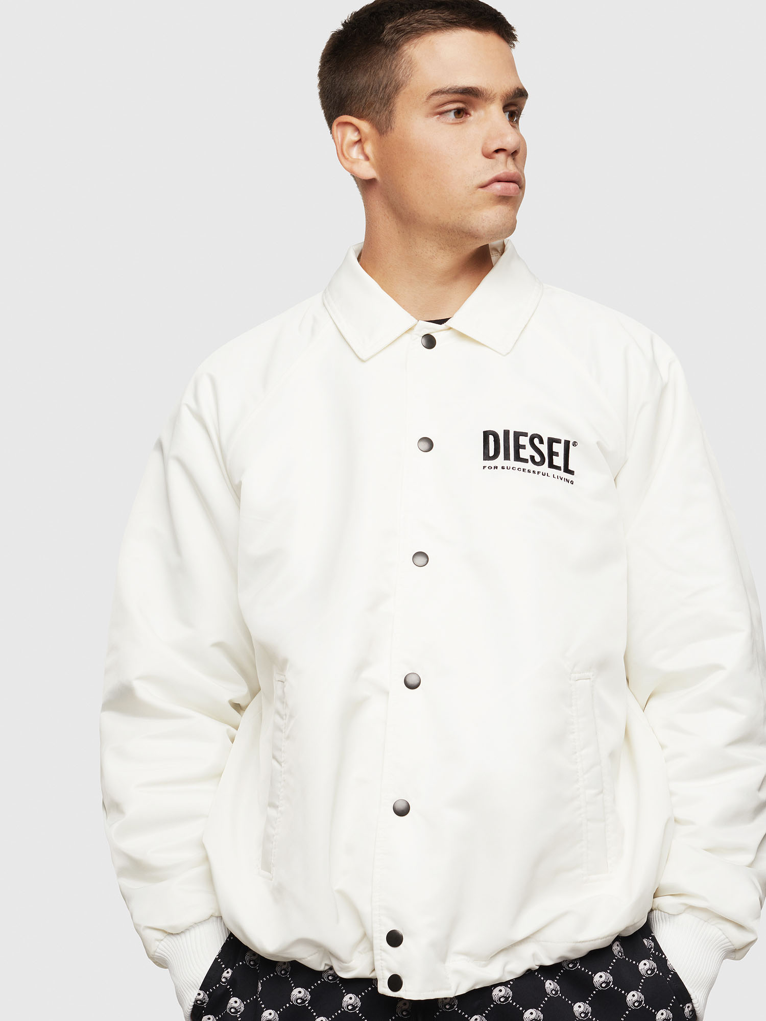 J-AKIO-A Man: Nylon coach jacket with embroidery | Diesel