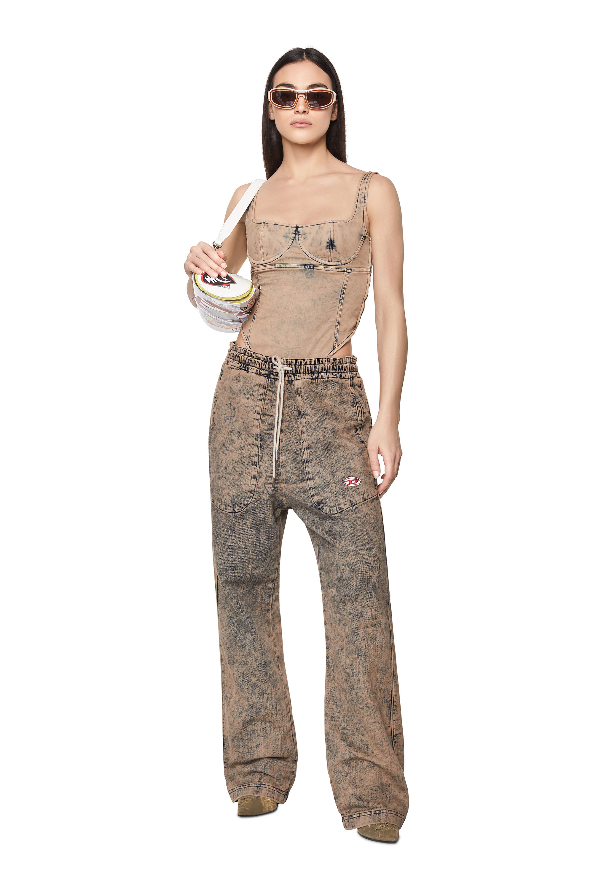 D-GELLERT FS TRACK DENIM BODYSUIT, Face Powder Diesel - D-GELLERT FS TRACK DENIM BODYSUIT, Face Powder - Image 1