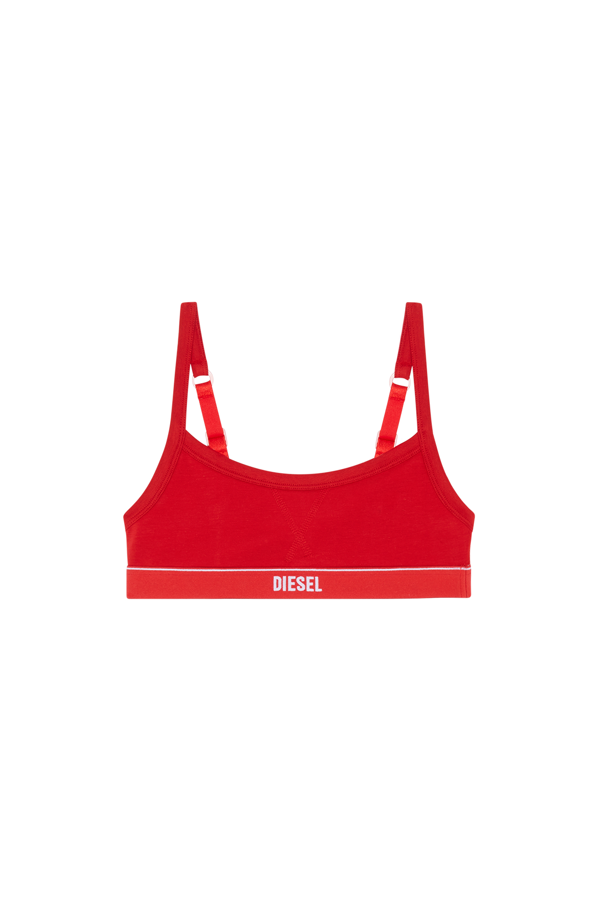 【関税&送料込】Diesel Bralette Con Logo Women's Bralette with logo band | Red | Diesel