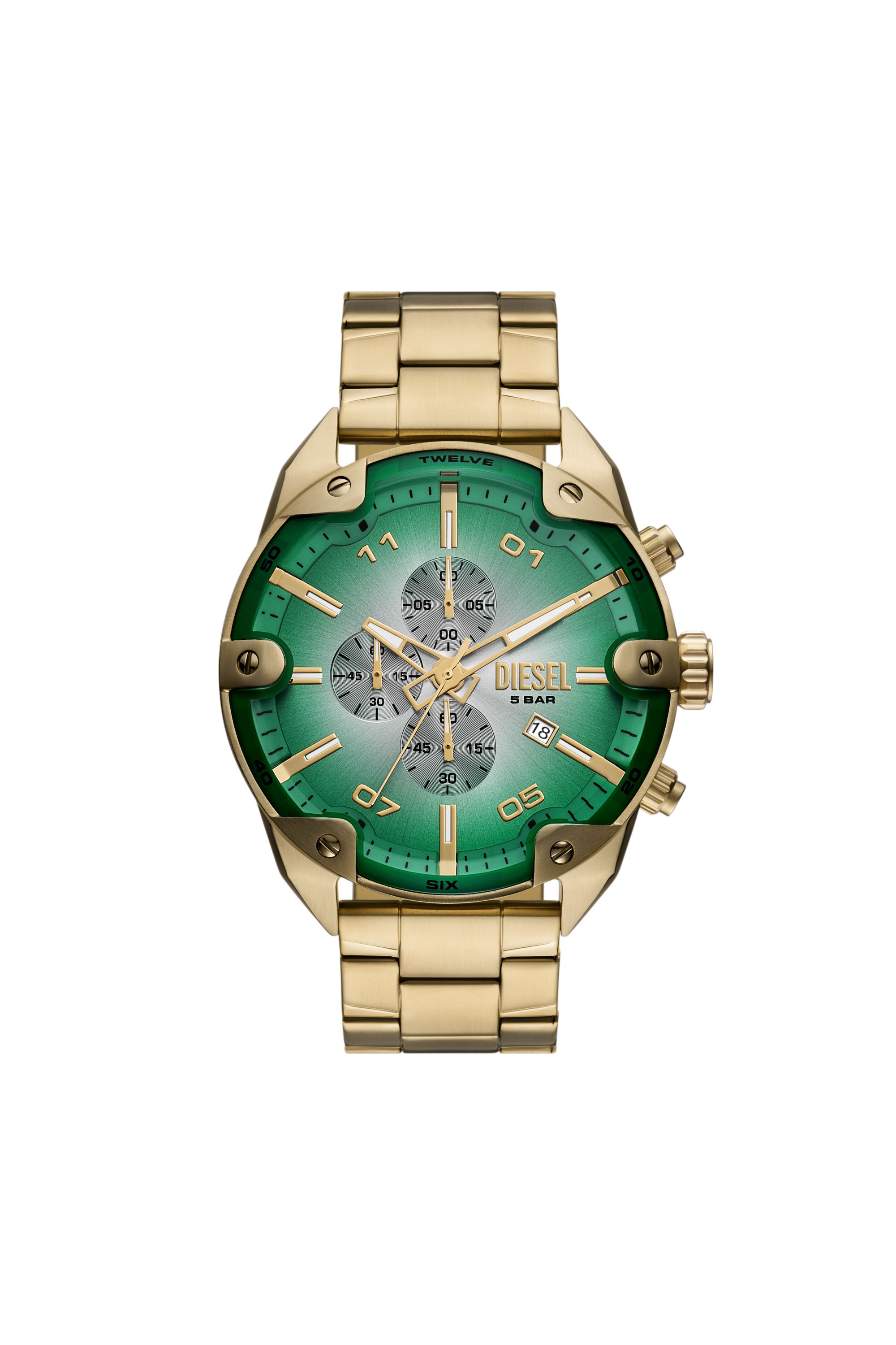 Diesel - DZ4685 WATCH, Reloj Spiked de acero inoxidable Hombre in Dorado - 1