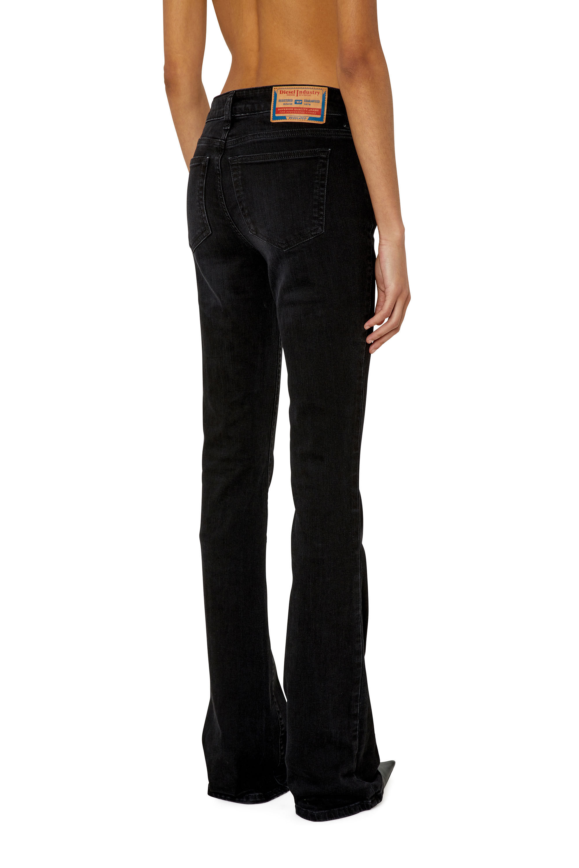 Diesel - 1969 D-EBBEY 0TFAS Bootcut and Flare Jeans, Black/Dark grey - Image 3