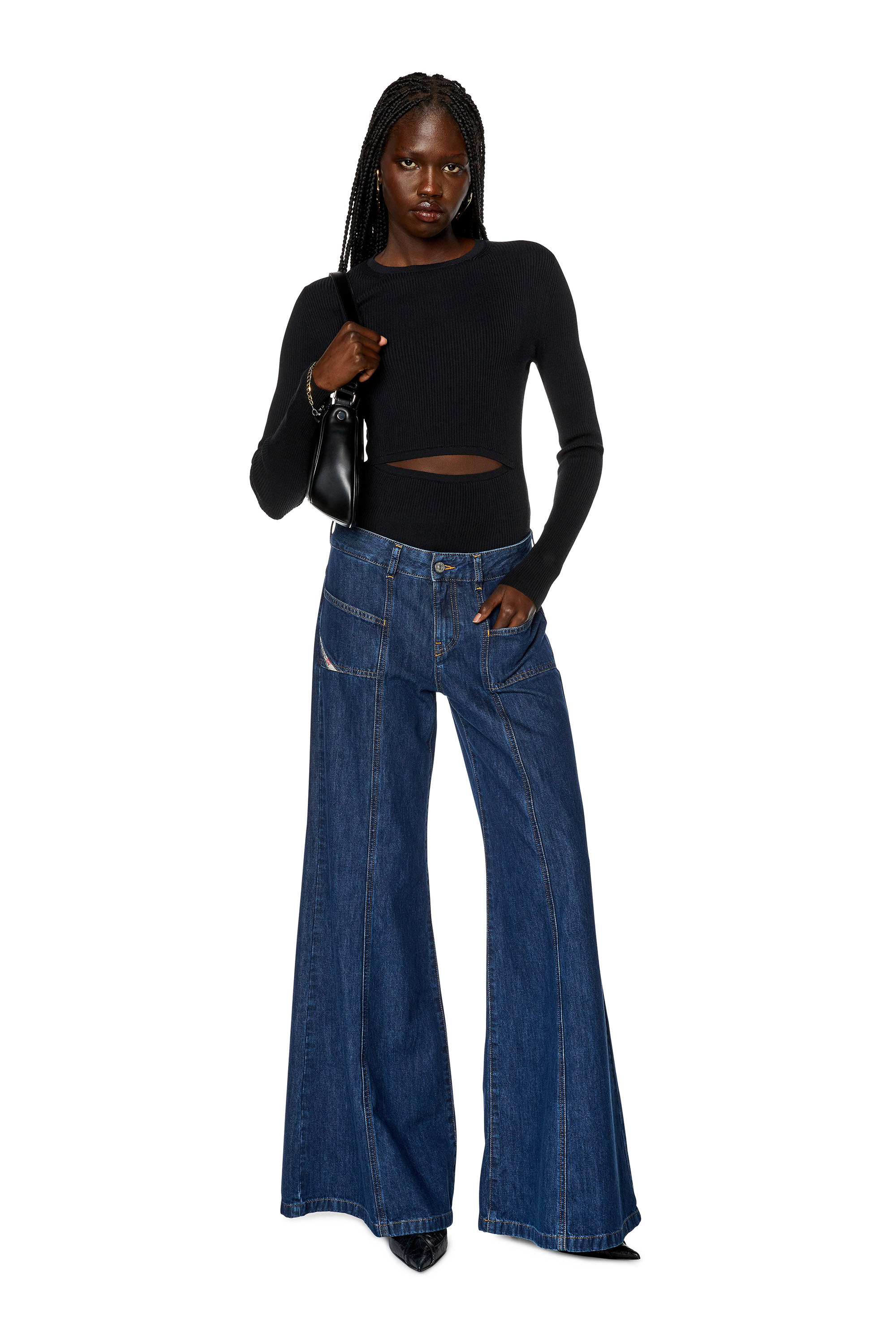 Women's Bootcut and Flare Jeans | Dark blue | Diesel D-Akii
